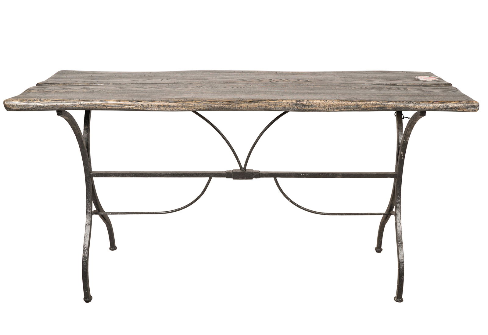 RUSTIC WOOD & IRON SOFA TABLE (1 of 8)
