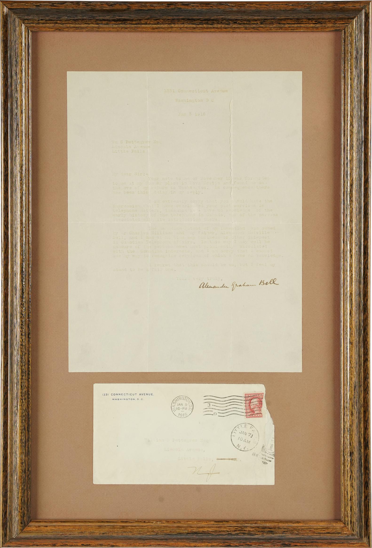 ALEXANDER GRAHAM BELL AUTOGRAPHED LETTER (1 of 6)