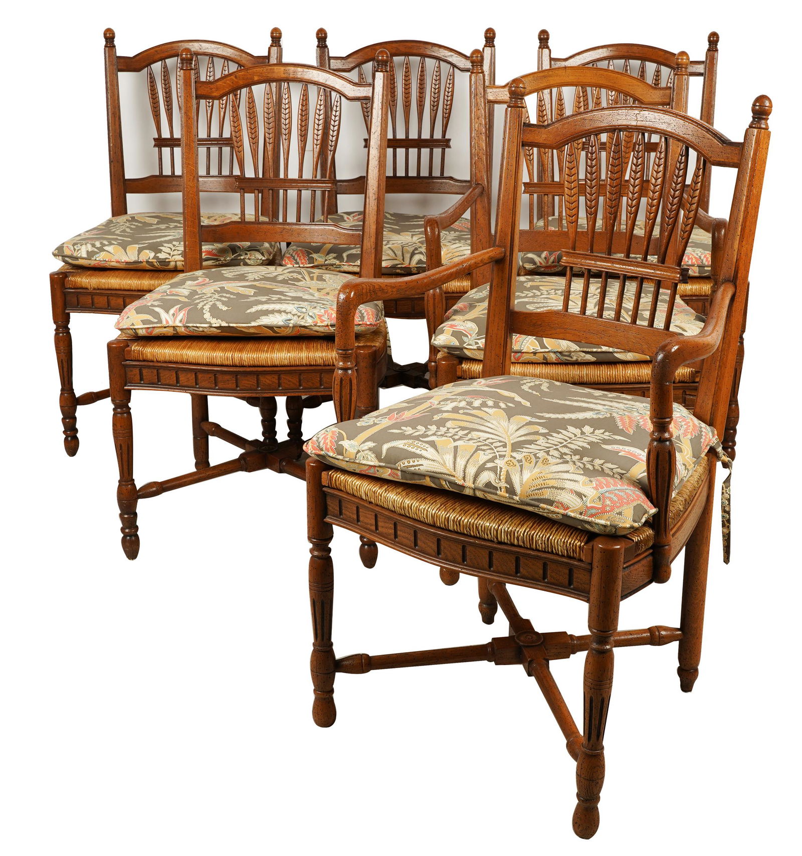 SET OF EIGHT FRENCH FRUITWOOD  DINING CHAIRS (1 of 10)
