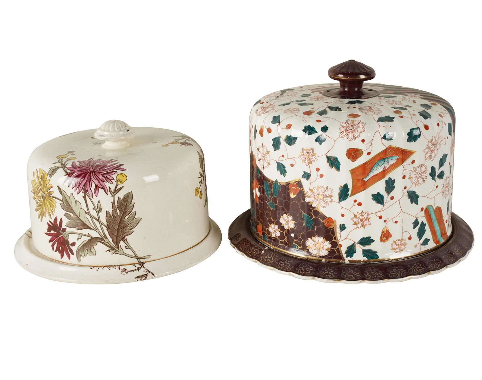 TWO ENGLISH IRONSTONE CHEESE DOMES (1 of 10)