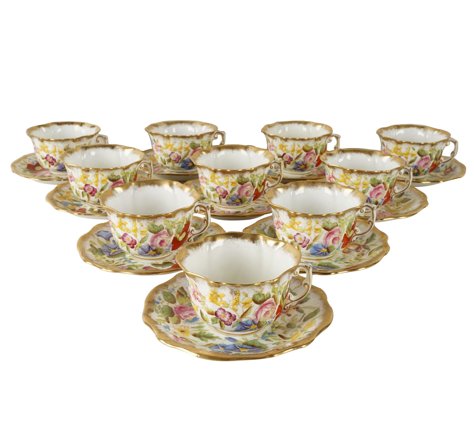 HAMMERSLEY & CO. PORCELAIN TEACUPS & SAUCERS (1 of 10)