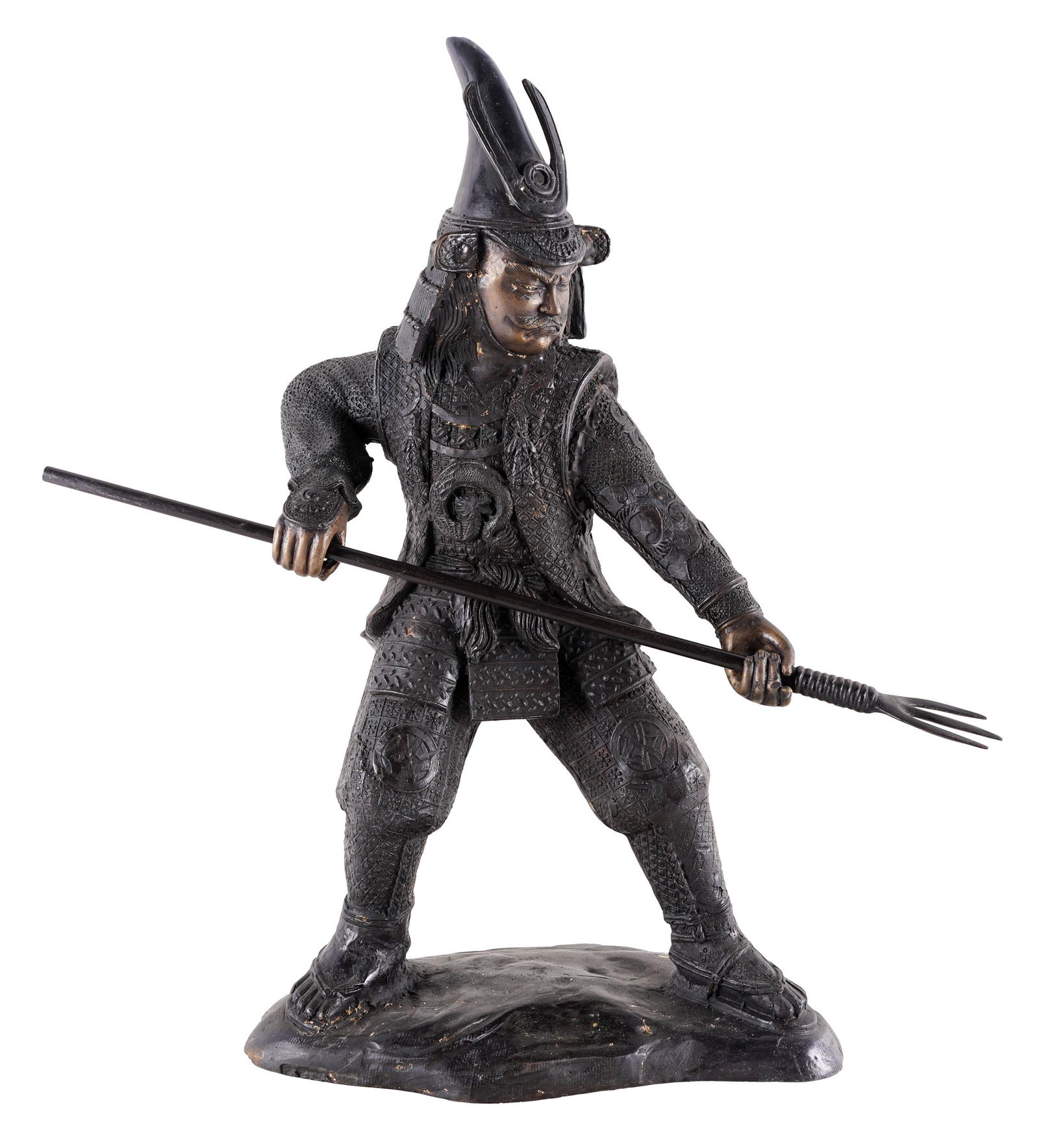 JAPANESE BRONZE WARRIOR FIGURE (1 of 10)