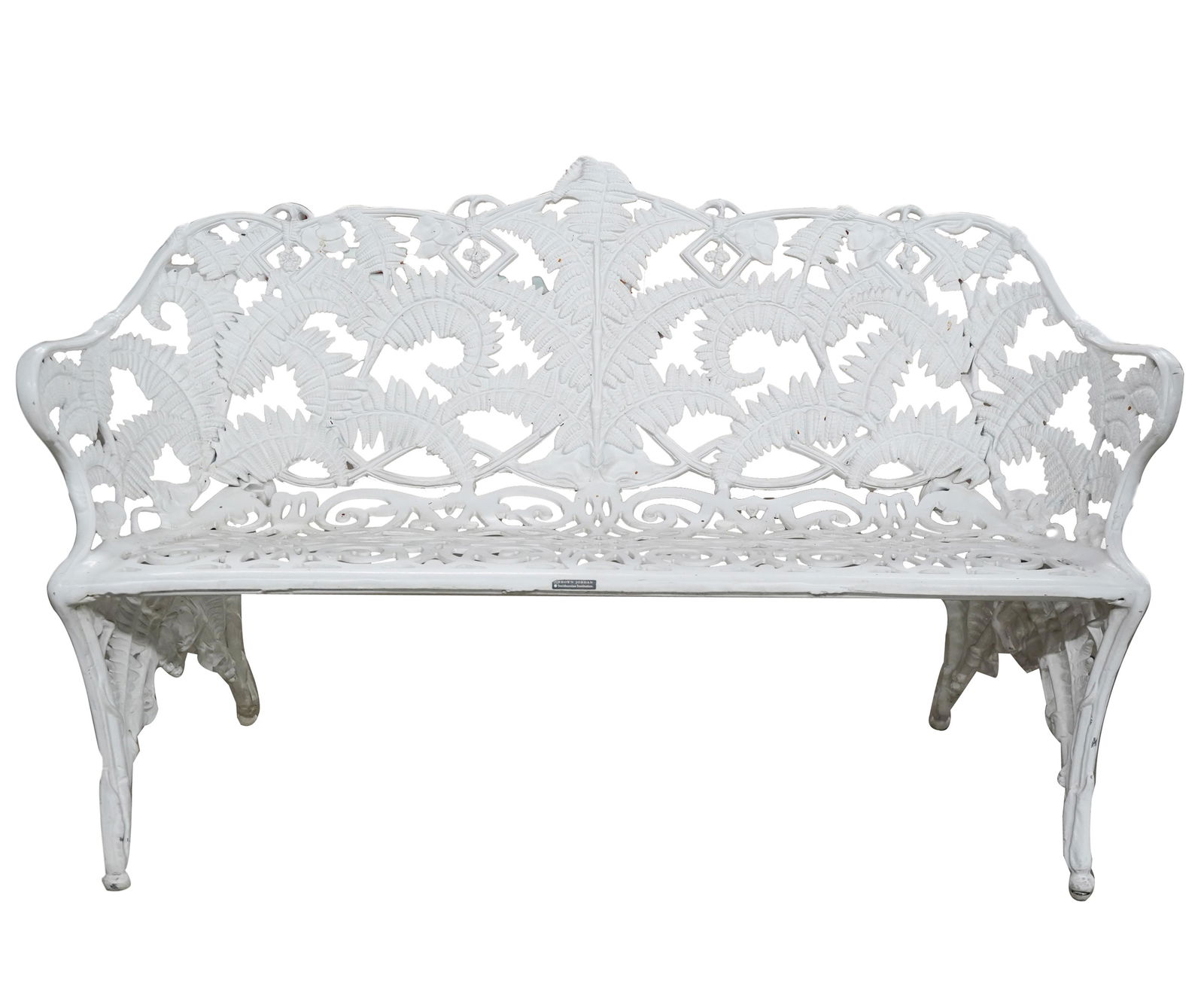 BROWN-JORDAN PAINTED ALUMINUM GARDEN BENCH (1 of 7)