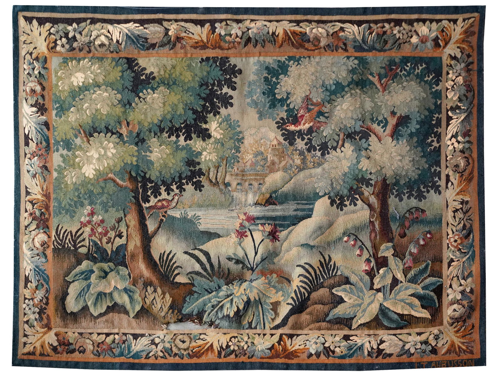 AUBUSSON LANDSCAPE TAPESTRY (1 of 9)