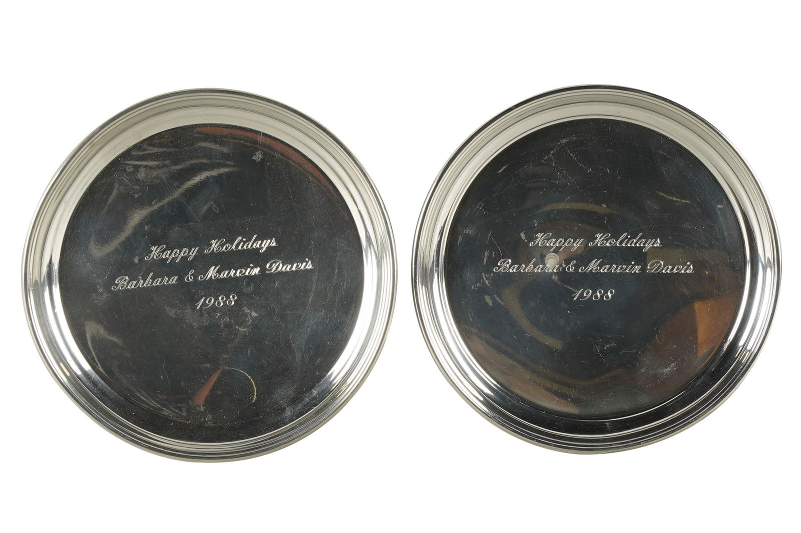 CAROL CHANNING TWO 1988 CARTIER PRESENTATION PLATES (1 of 5)