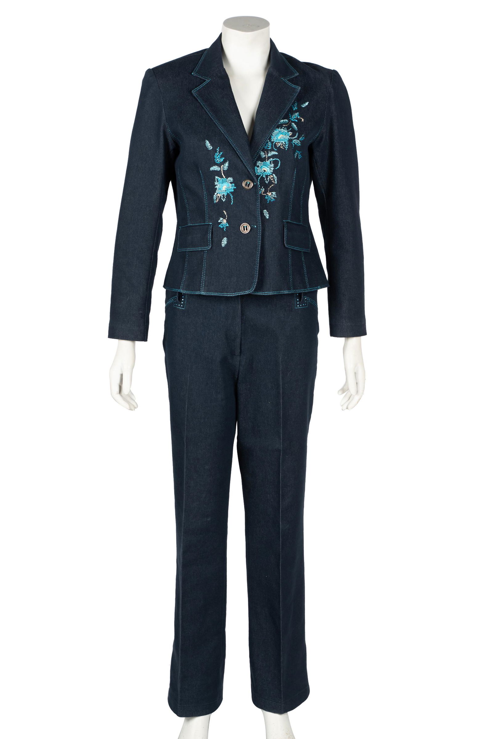 CAROL CHANNING VEX EMBROIDERED DENIM ENSEMBLE (1 of 10)