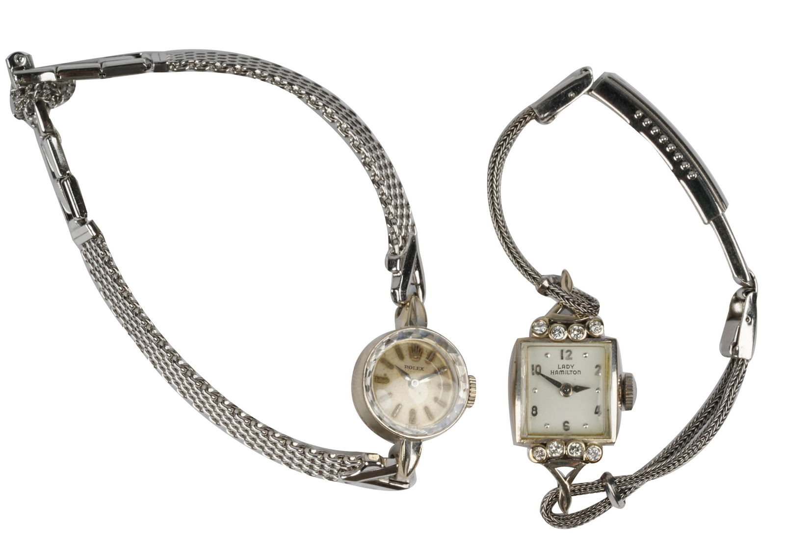 TWO ASSORTED ROLEX & HAMILTON 14 KARAT WHITE GOLD (1 of 10)