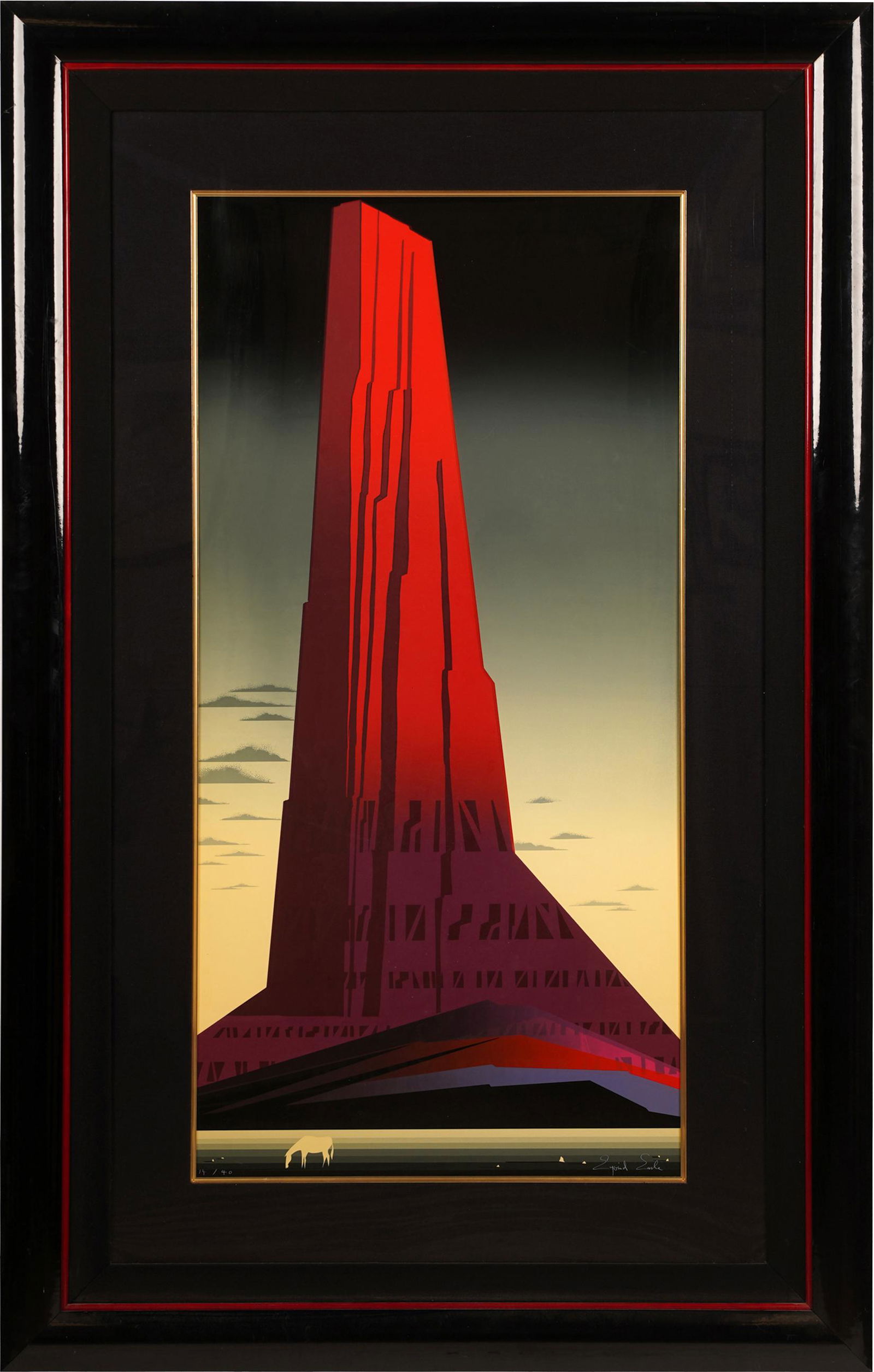 EYVIND EARLE (1916 - 2000): DESERT SKYSCRAPER (1 of 11)
