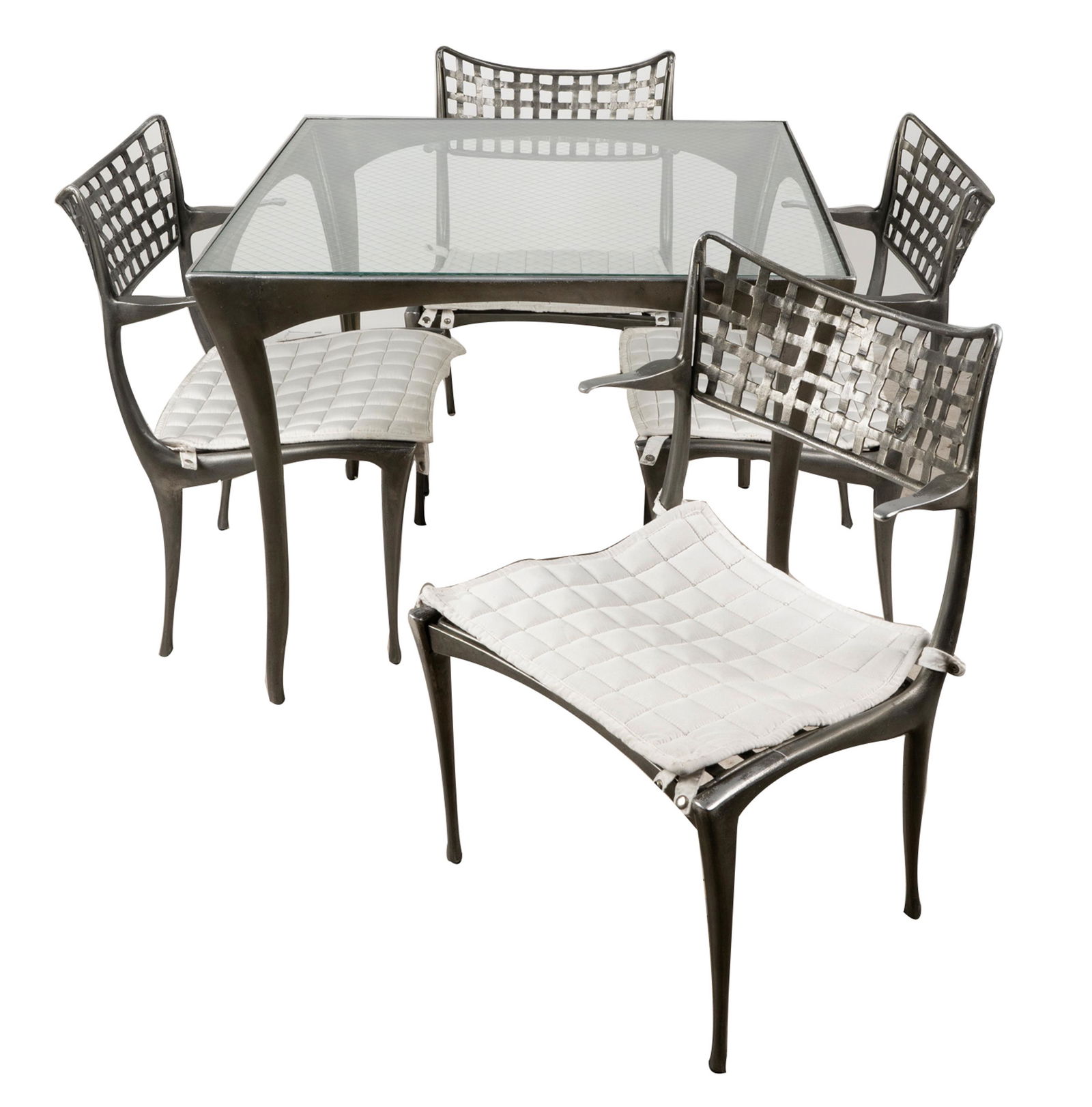 DAN JOHNSON DESIGN 'GAZELLE' ALUMINUM PATIO SET (1 of 8)