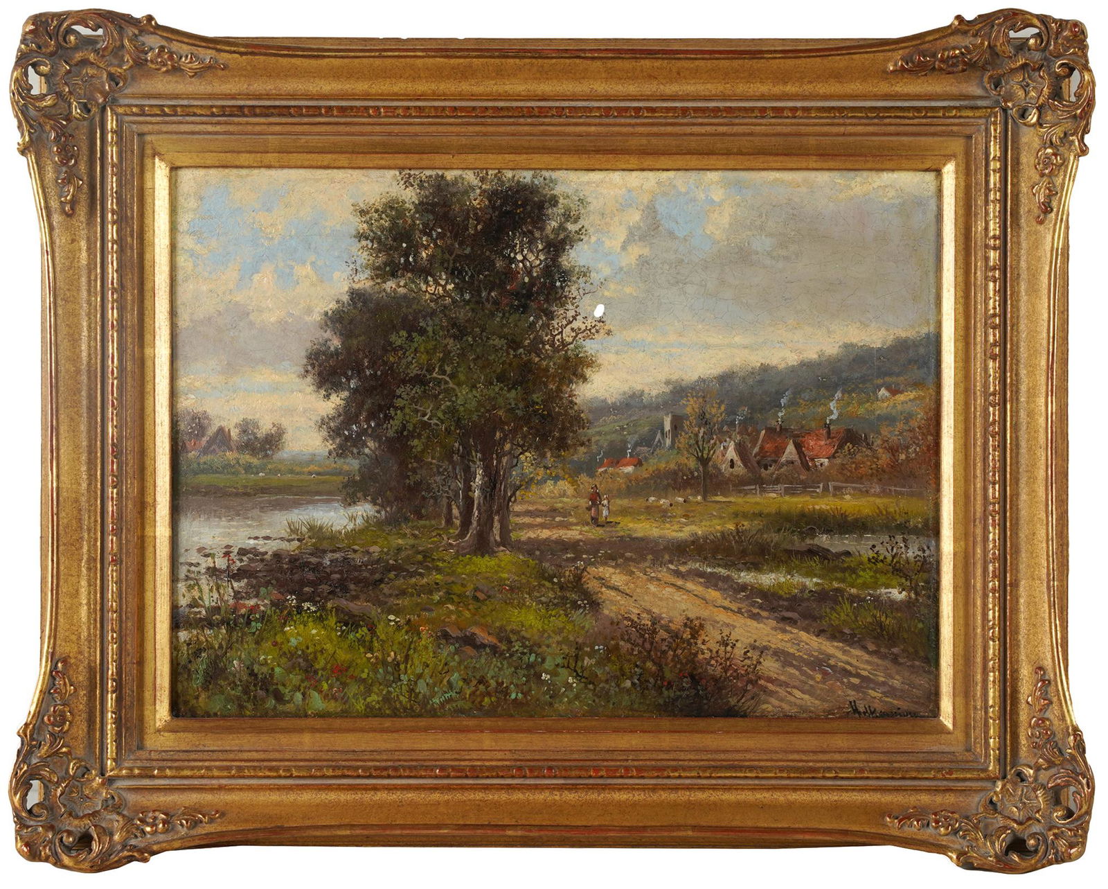 ABRAHAM HULK II (1851 - 1922): "THE VILLAGE, DORKING" (1 of 7)