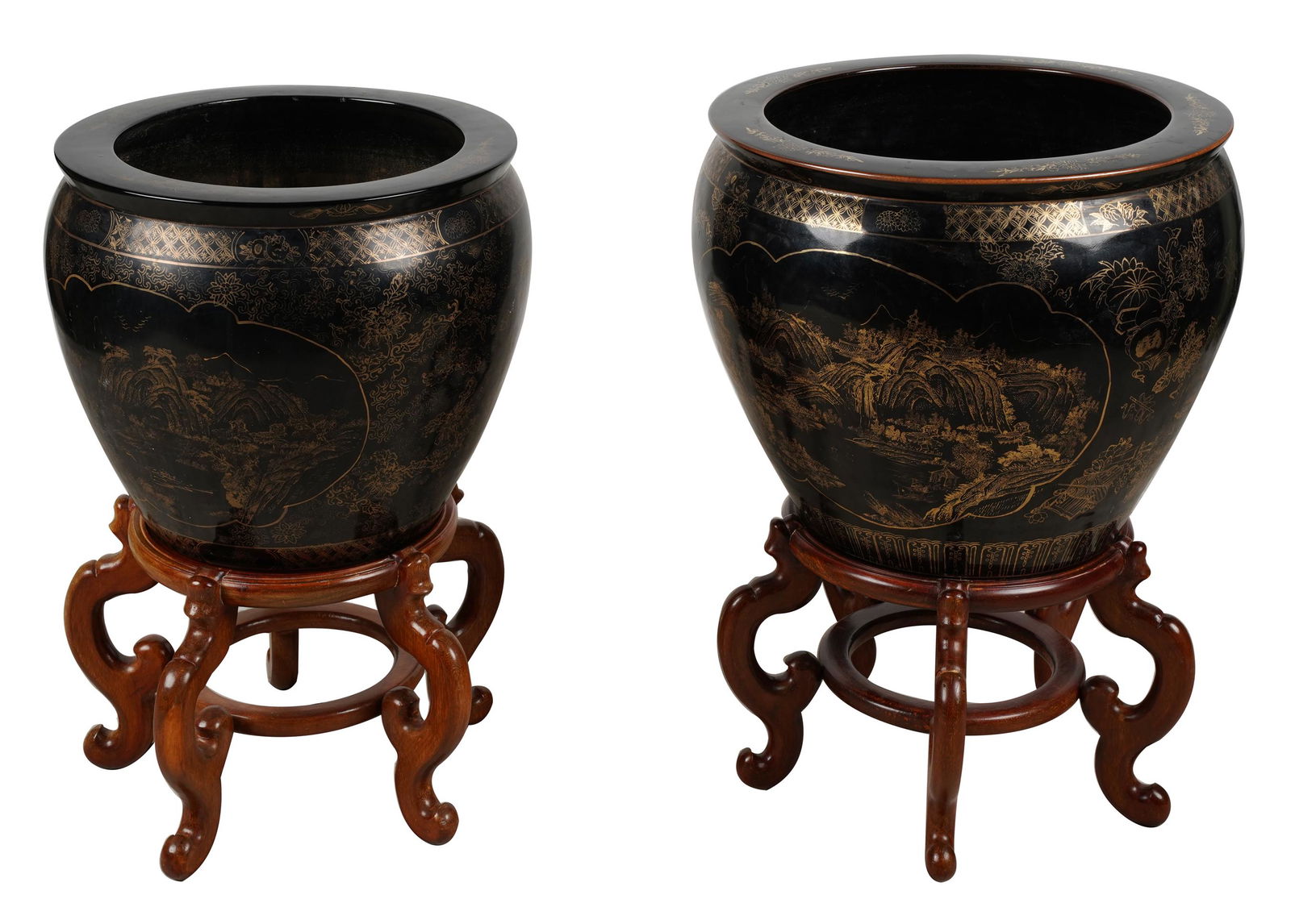 PAIR OF CHINESE CERAMIC PLANTERS (1 of 9)