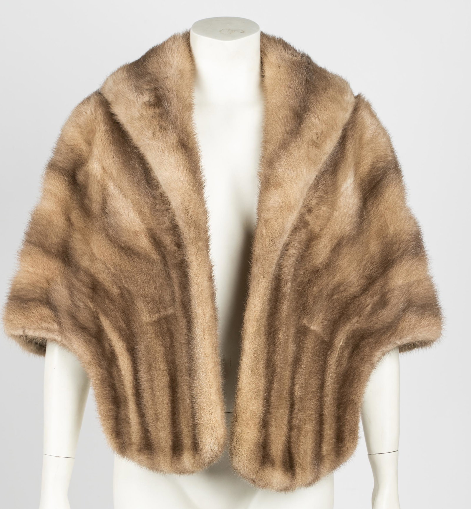 FUR STOLE: JW Robinson label; 29 inches long; 27 inches inches wide
