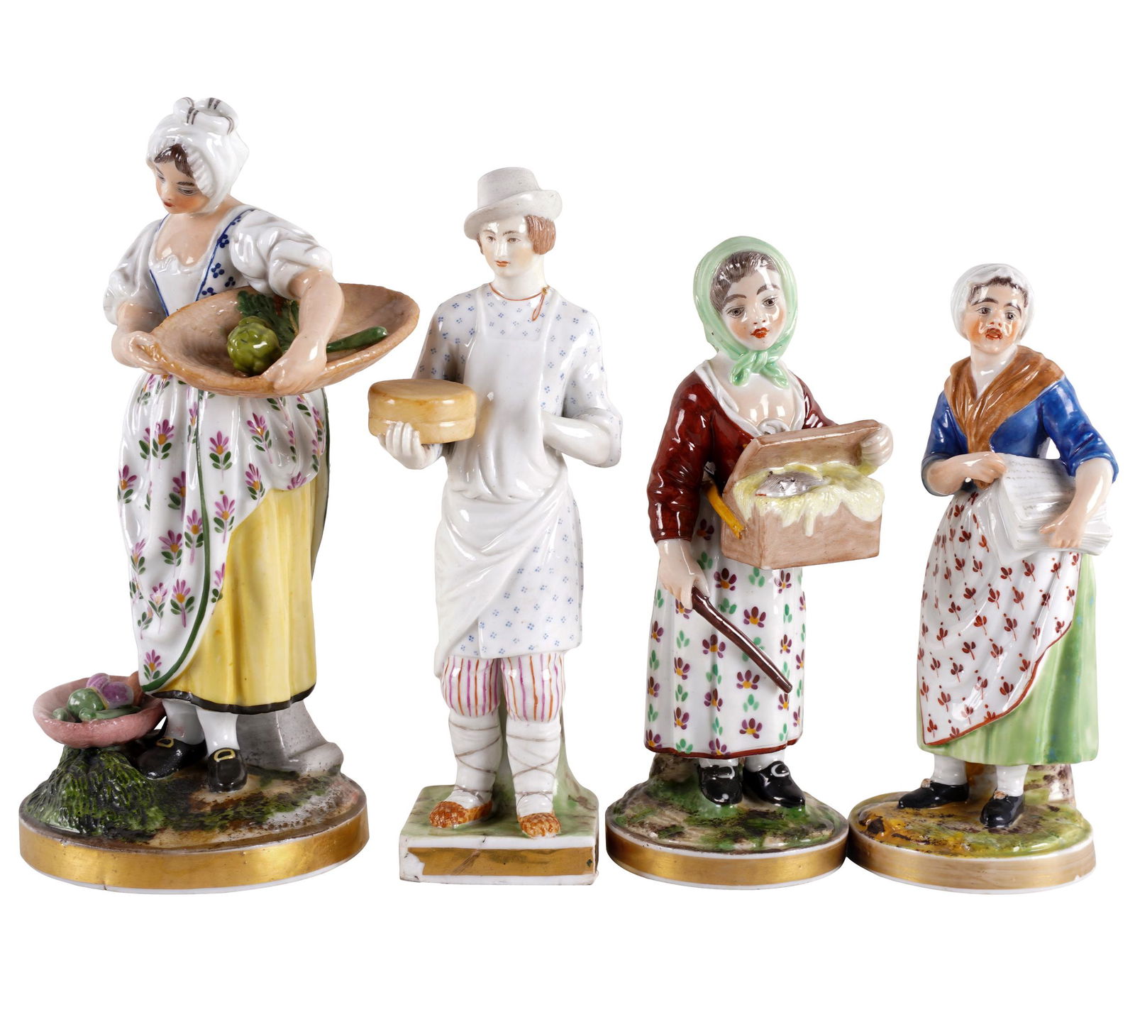 FOUR CONTINENTAL PORCELAIN FIGURES (1 of 9)