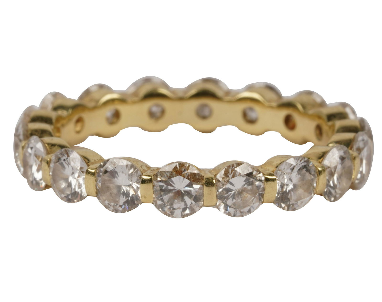 14 KARAT YELLOW GOLD & DIAMOND ETERNITY BAND (1 of 7)
