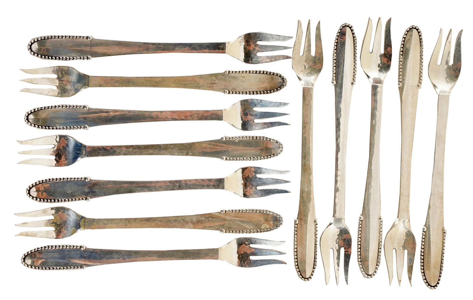 TWELVE GEORG JENSEN STERLING COCKTAIL FORKS (1 of 5)