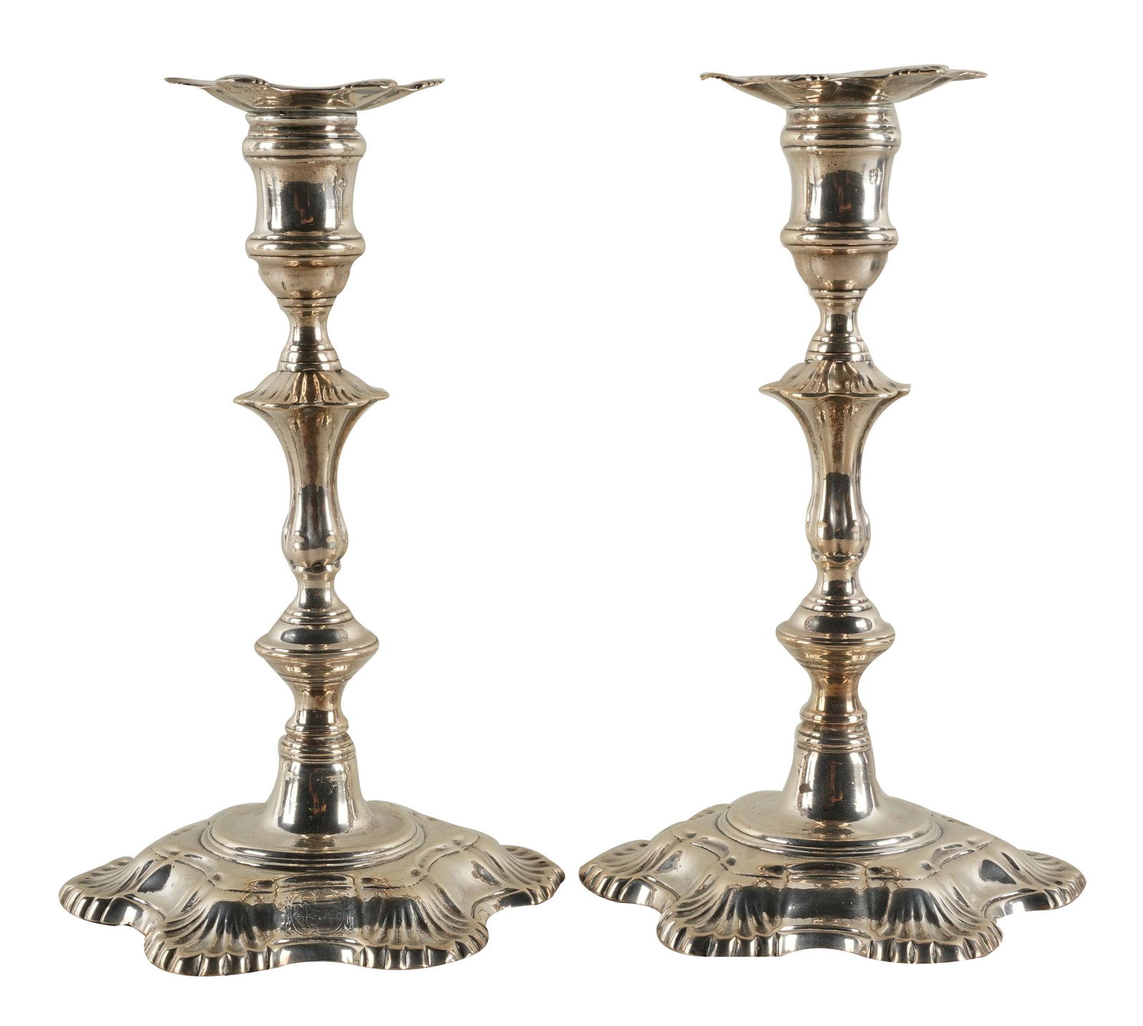 PAIR OF SILVERPLATE CANDLESTICKS (1 of 8)