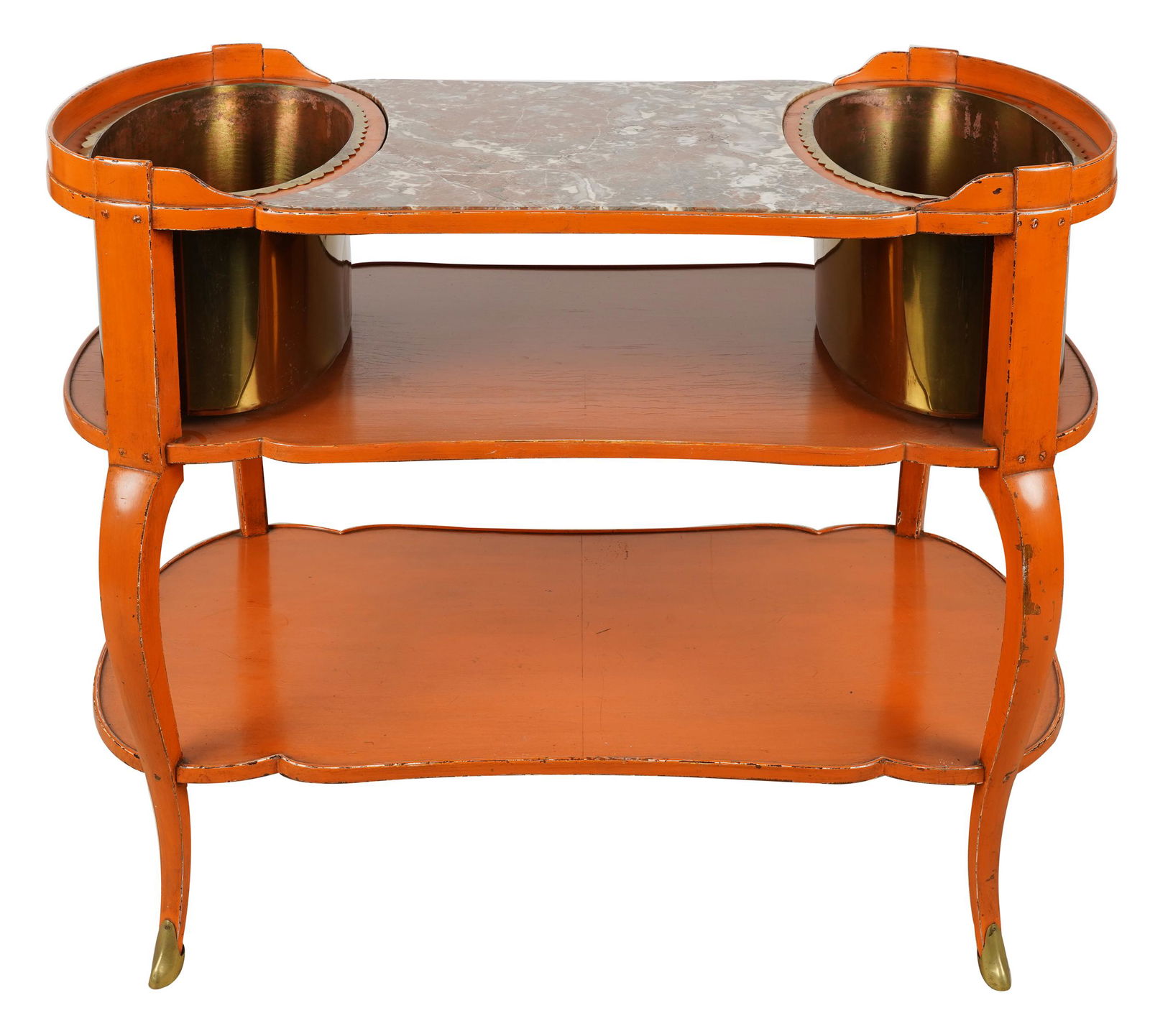 ITALIAN PAINTED WOOD PLANTER TABLE (1 of 9)