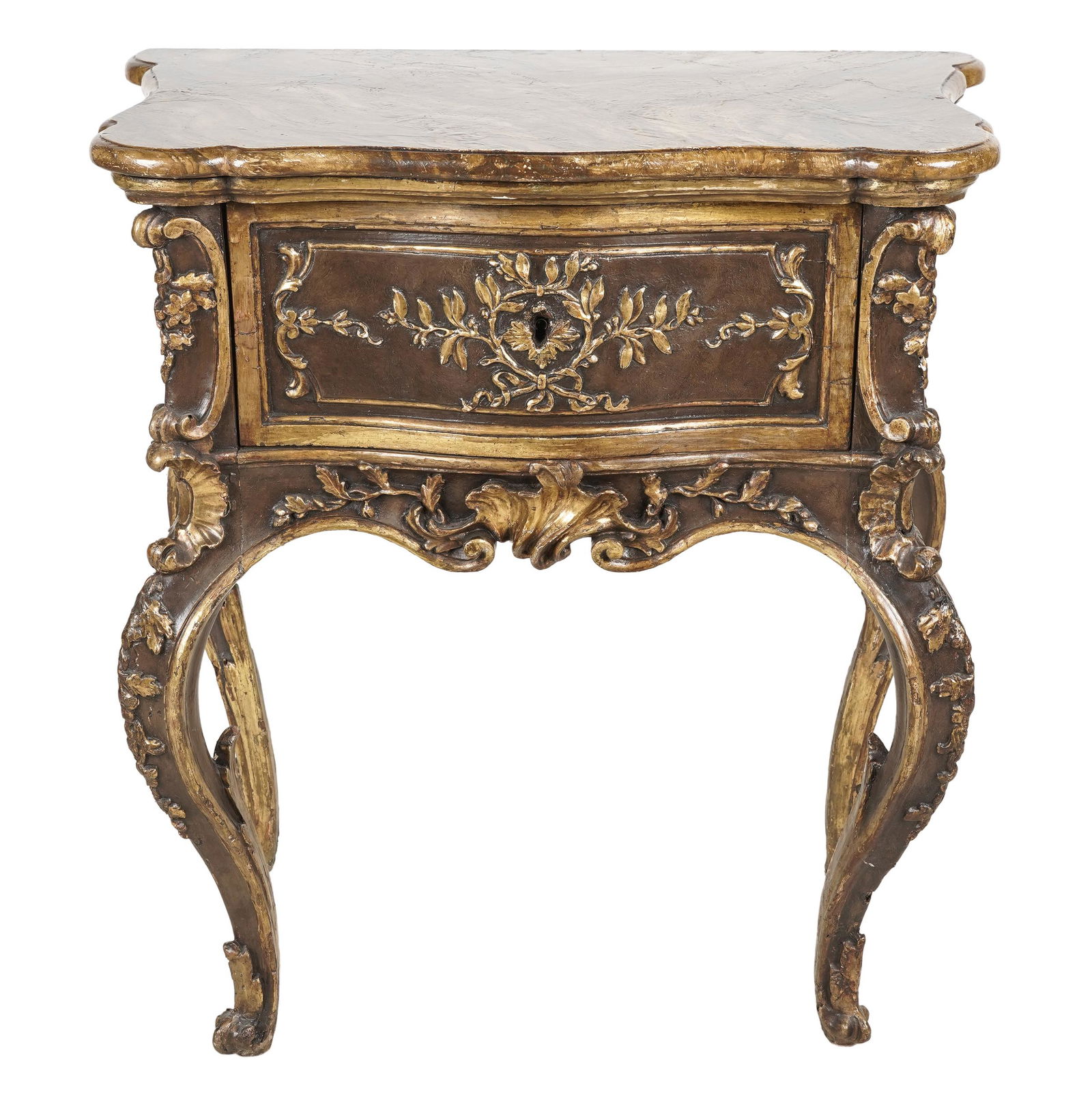 VENETIAN ROCOCO STYLE PAINTED & GILT CONSOLE TABLE (1 of 11)