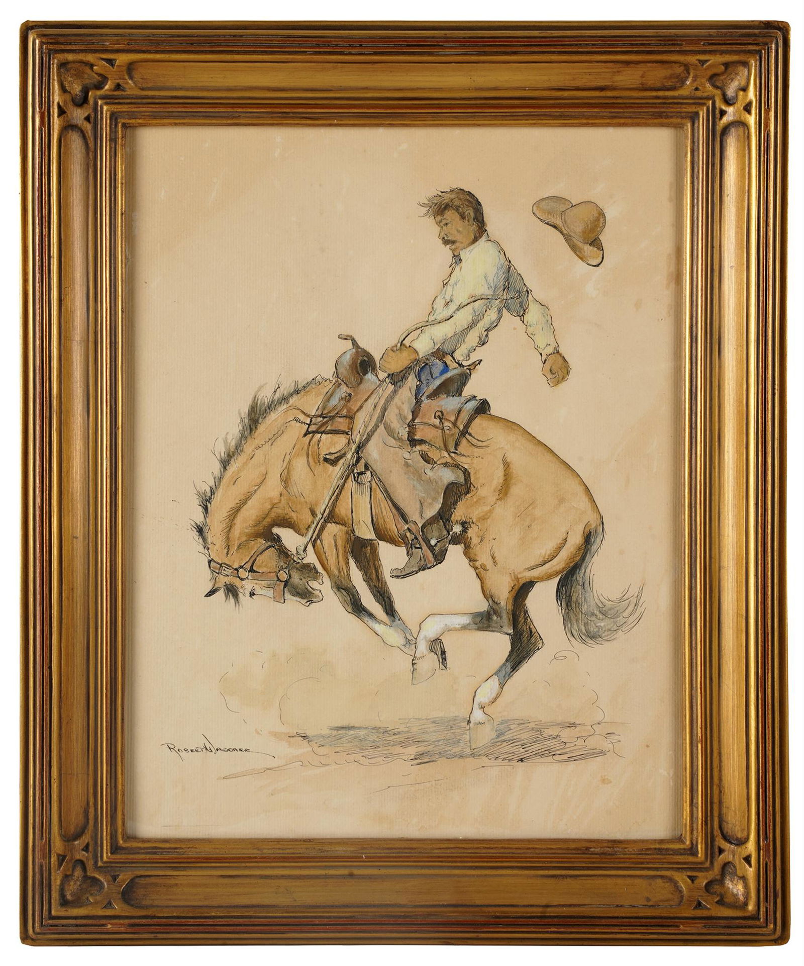 ROBERT B WAGONER (B. 1928): "BUCKING BRONC" (1 of 7)