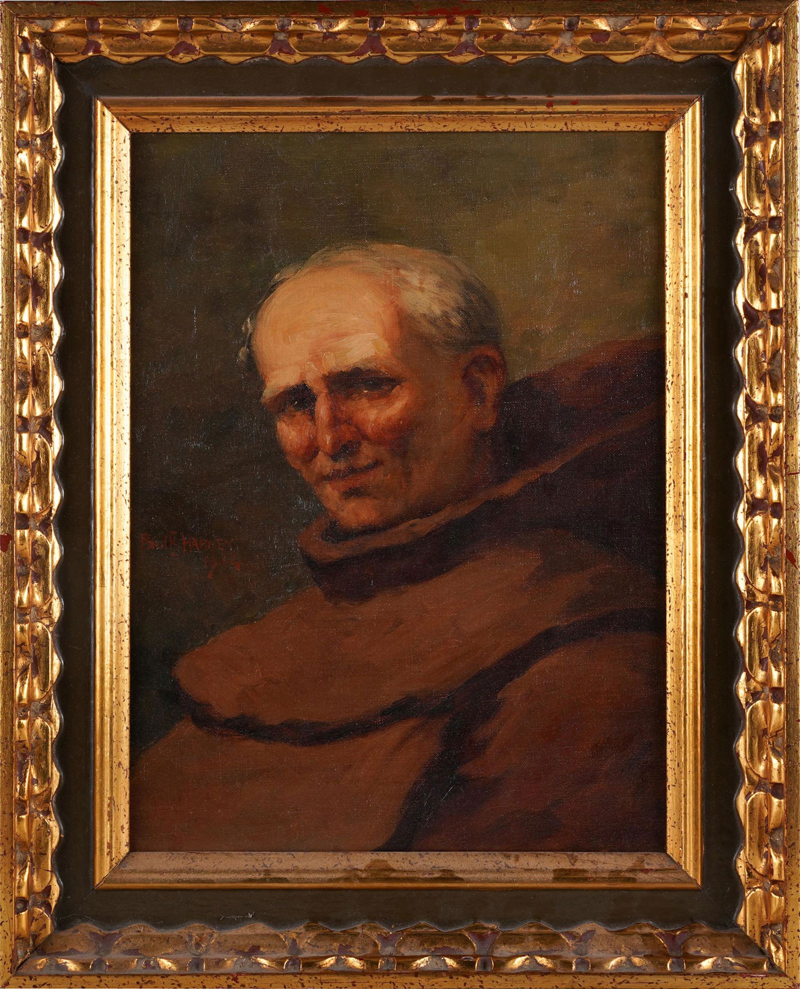 PAUL HARNEY (1850 - 1915): PORTRAIT OF A MONK (1 of 8)