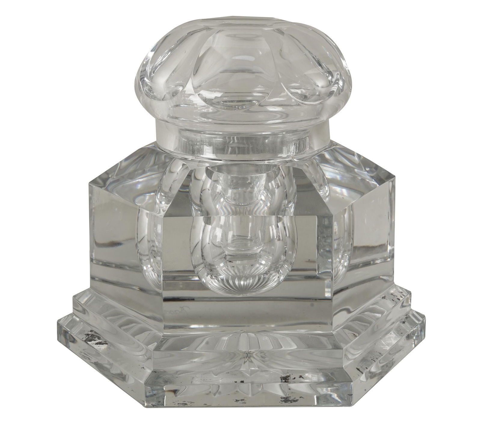 BACCARAT HEAVY CRYSTAL INKWELL (1 of 7)
