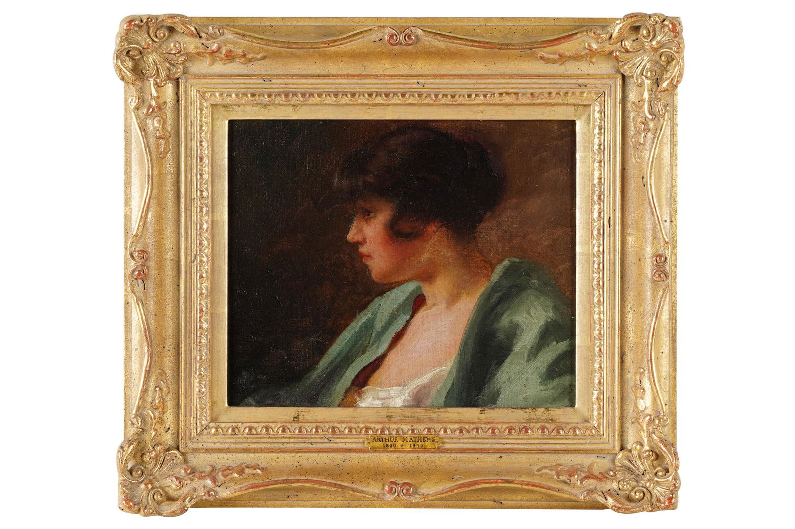 ARTHUR F. MATHEWS (1860 - 1945): "PORTRAIT OF A YOUNG (1 of 8)