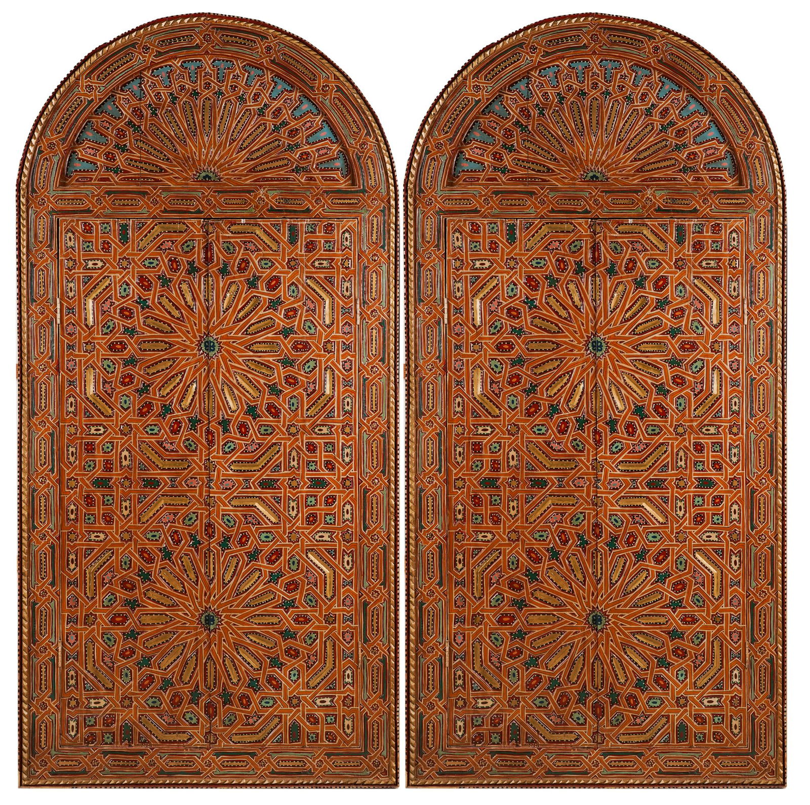 PAIR OF MOROCCAN STYLE PAINTED FRAMES (1 of 14)
