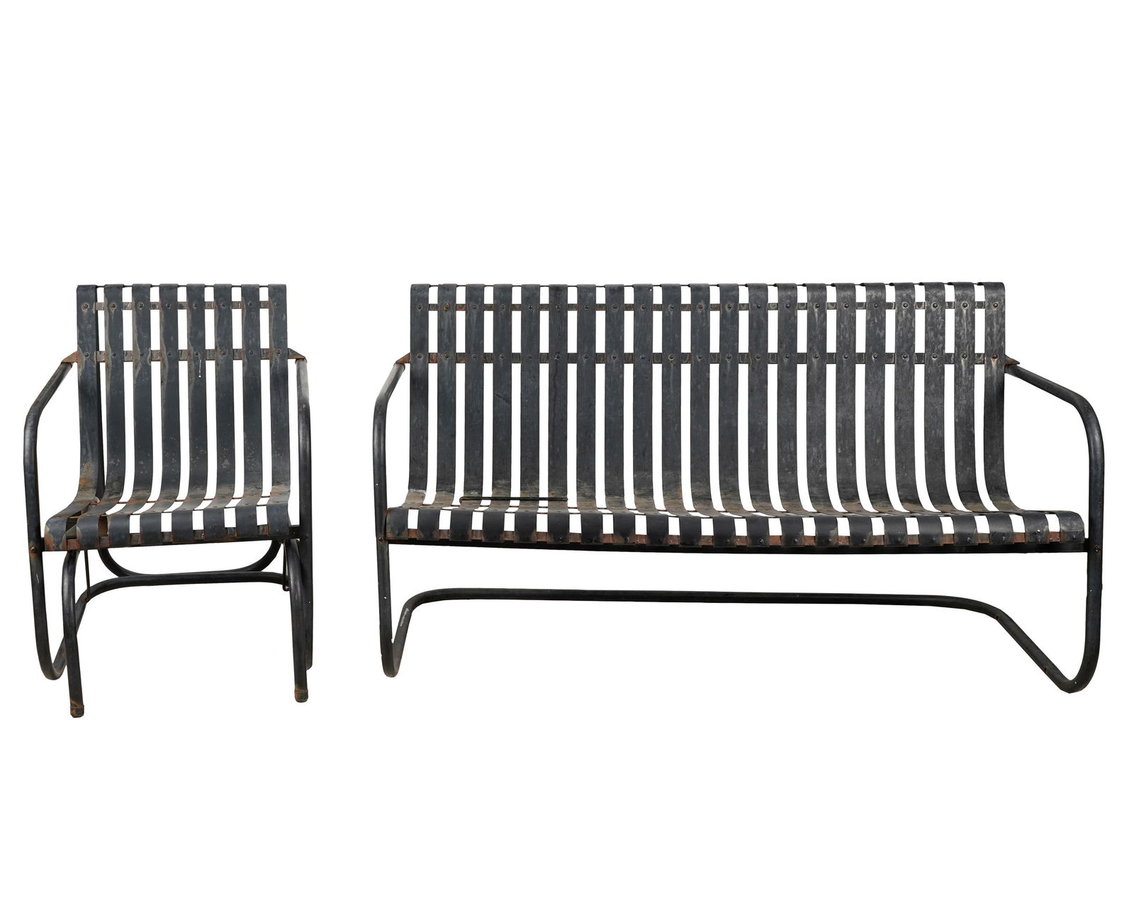 THREE PIECE IRON PATIO SET (1 of 8)