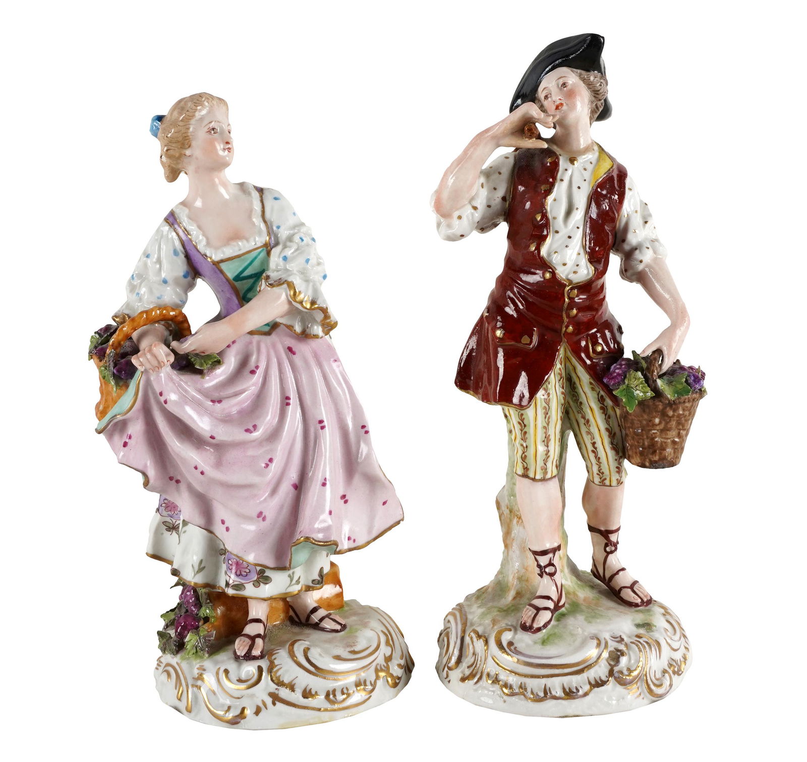 TWO CONTINENTAL PORCELAIN  FIGURES (1 of 9)