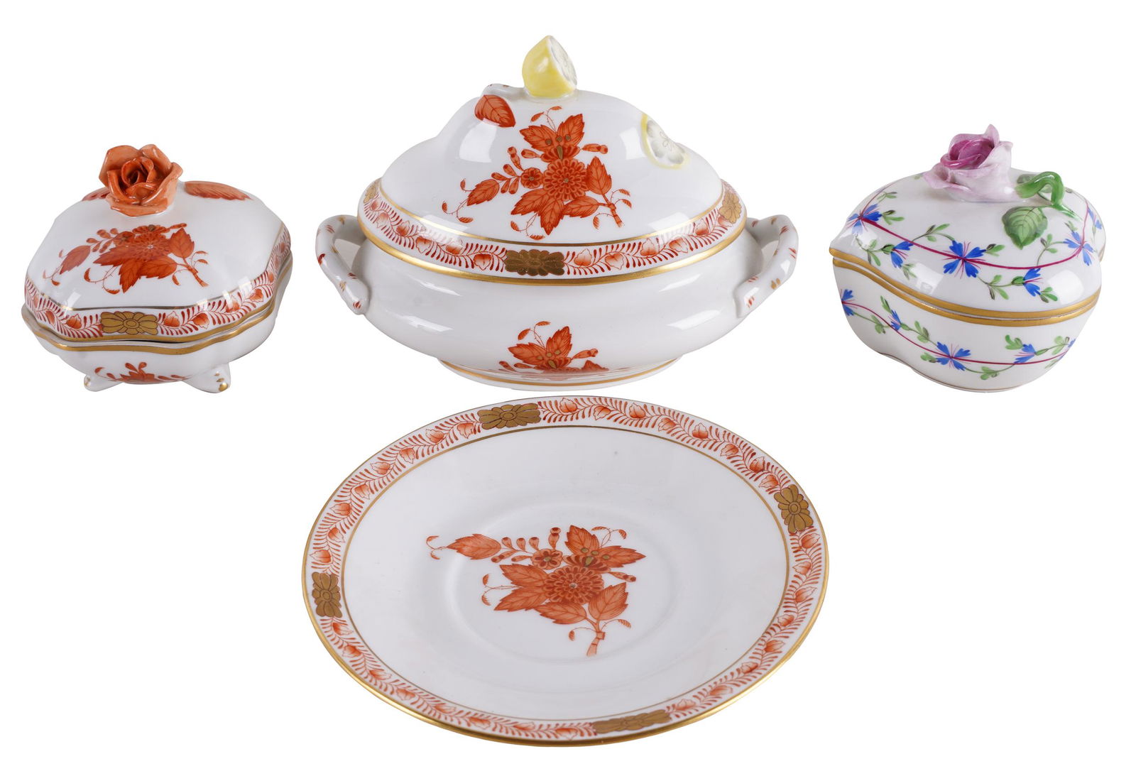 FOUR HEREND PORCELAIN PIECES (1 of 11)
