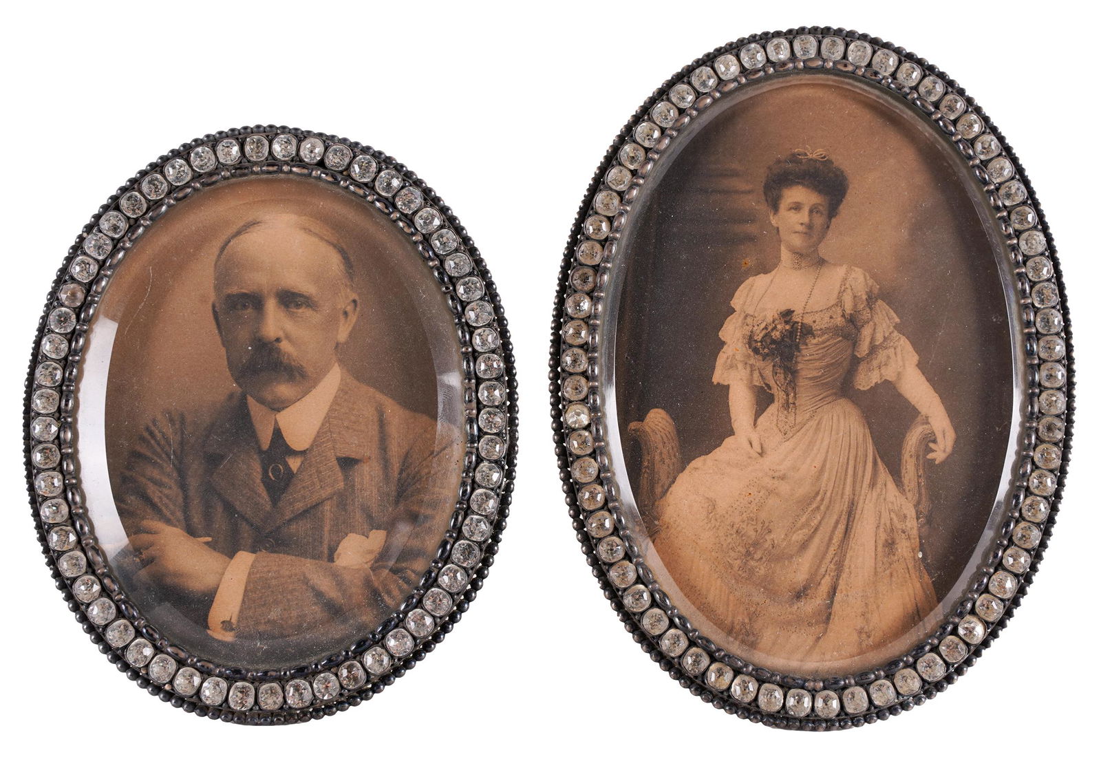 TWO AMERICAN STERLING OVAL FRAMES (1 of 6)