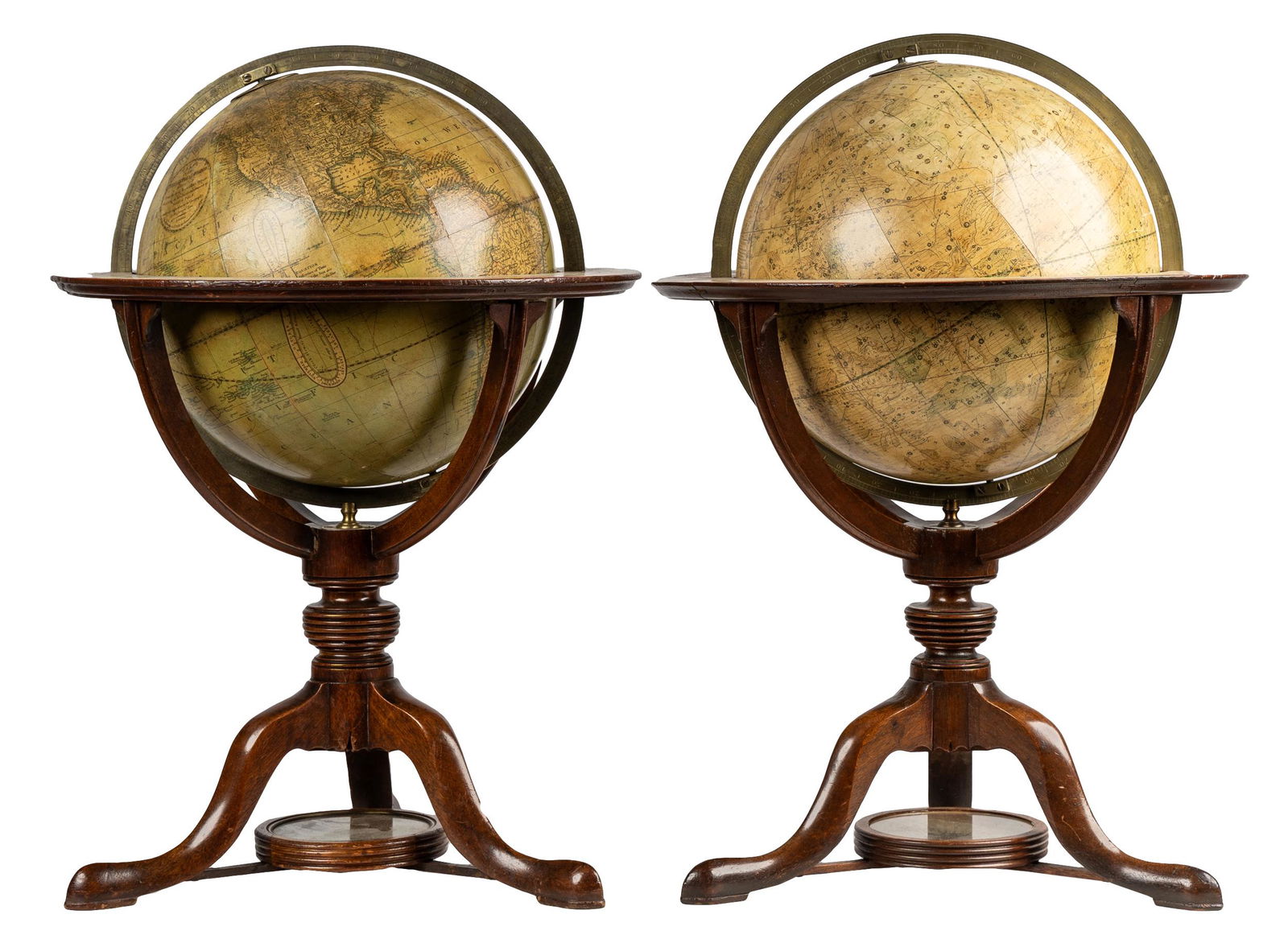 PAIR OF CARY'S TWELVE-INCH TABLE GLOBES (1 of 18)