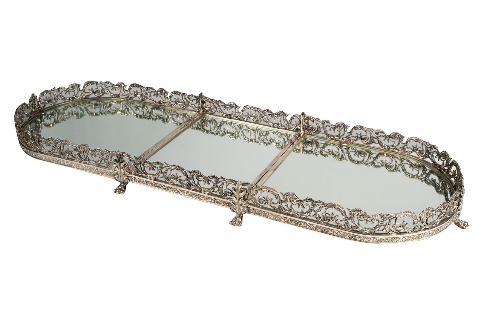 LOUIS XVI-STYLE SILVER-PLATE PLATEAU (1 of 18)