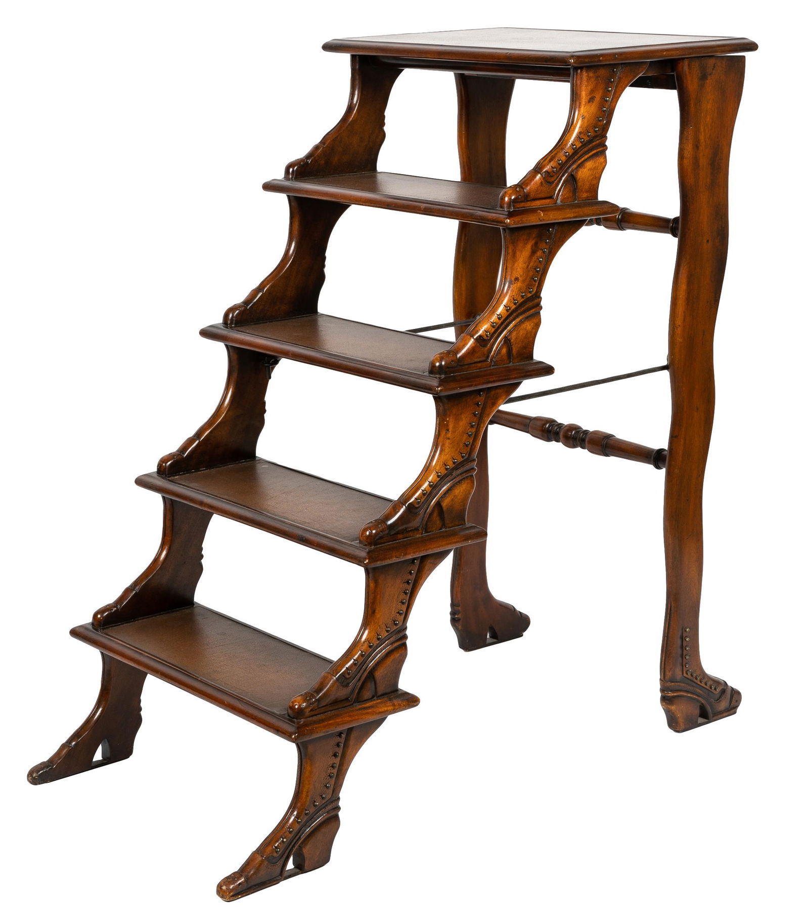 REGENCY-STYLE MAHOGANY LIBRARY STEPS (1 of 10)