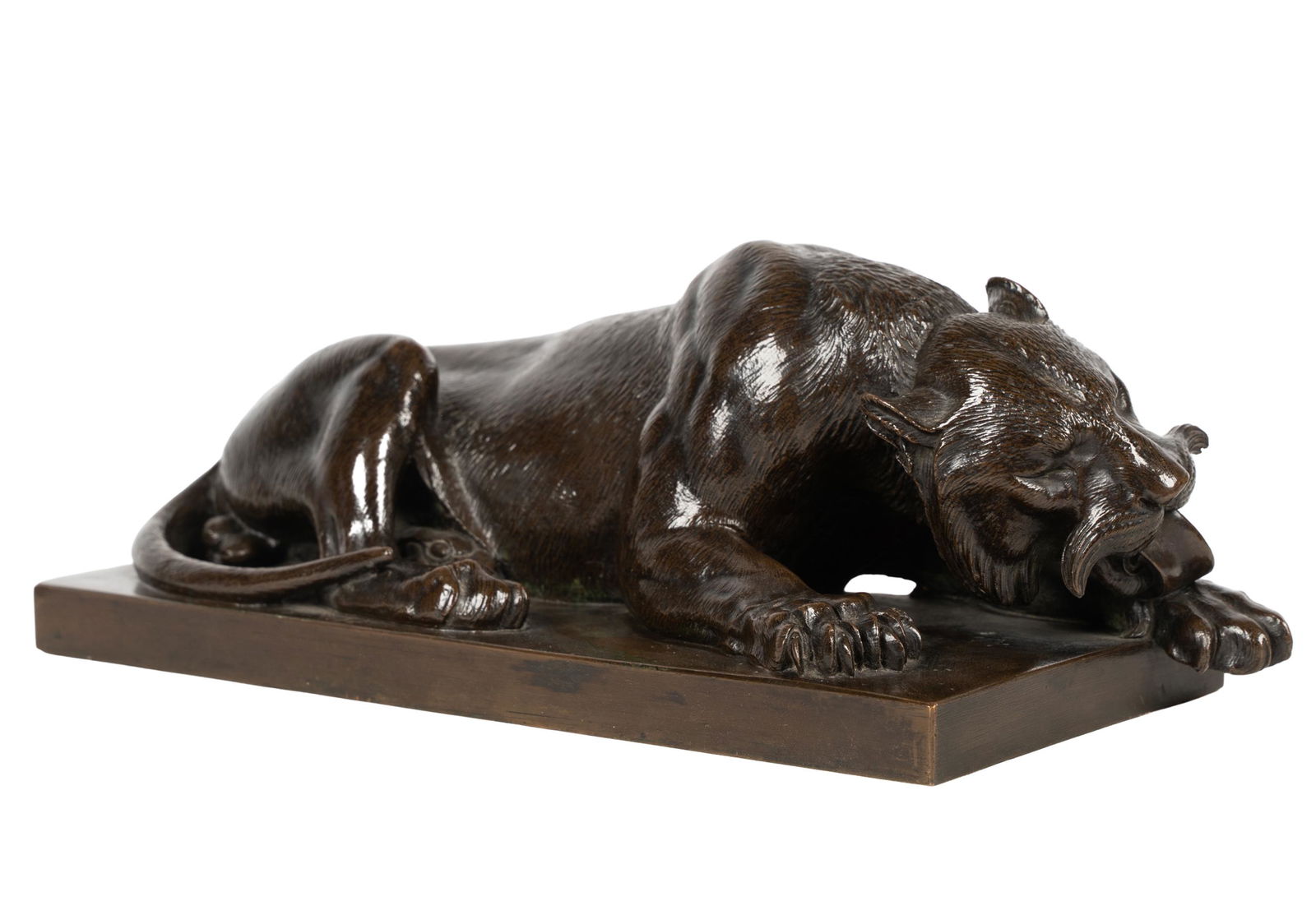 JULIUS HEINRICH HAEHNEL (1823 - 1909): GROOMING LION (1 of 10)