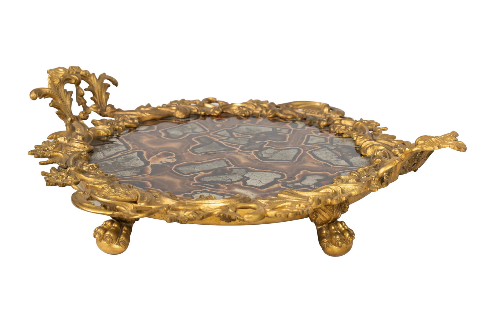 GILT BRONZE & AGATE PLATEAU (1 of 9)