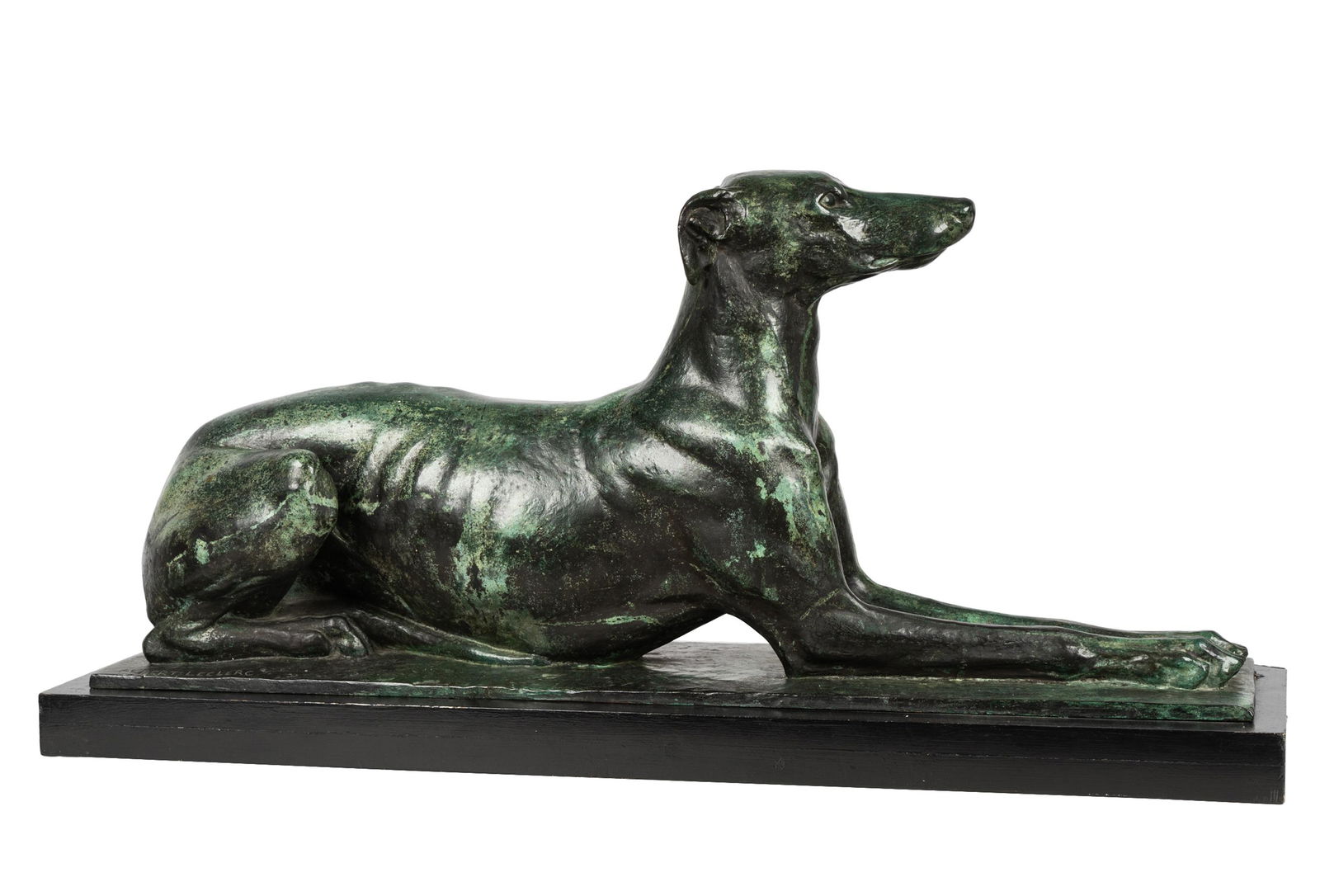 ALBERT LECLERC (1906 - 1975): RECLINING GREYHOUND (1 of 15)