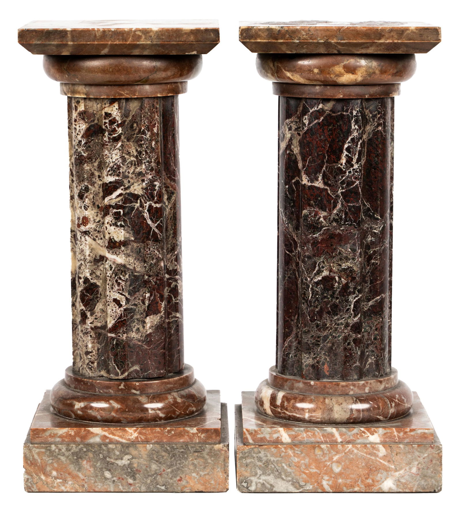 PAIR OF ITALIAN CARVED MARBLE COLUMNS (1 of 9)
