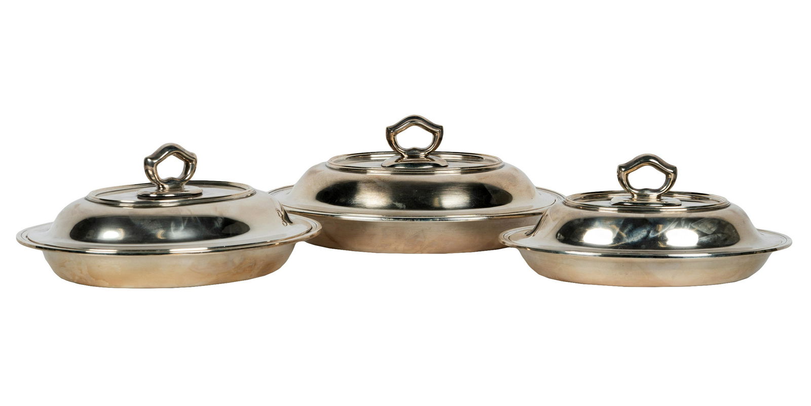 THREE TIFFANY & CO STERLING COVERED ENTREES (1 of 9)