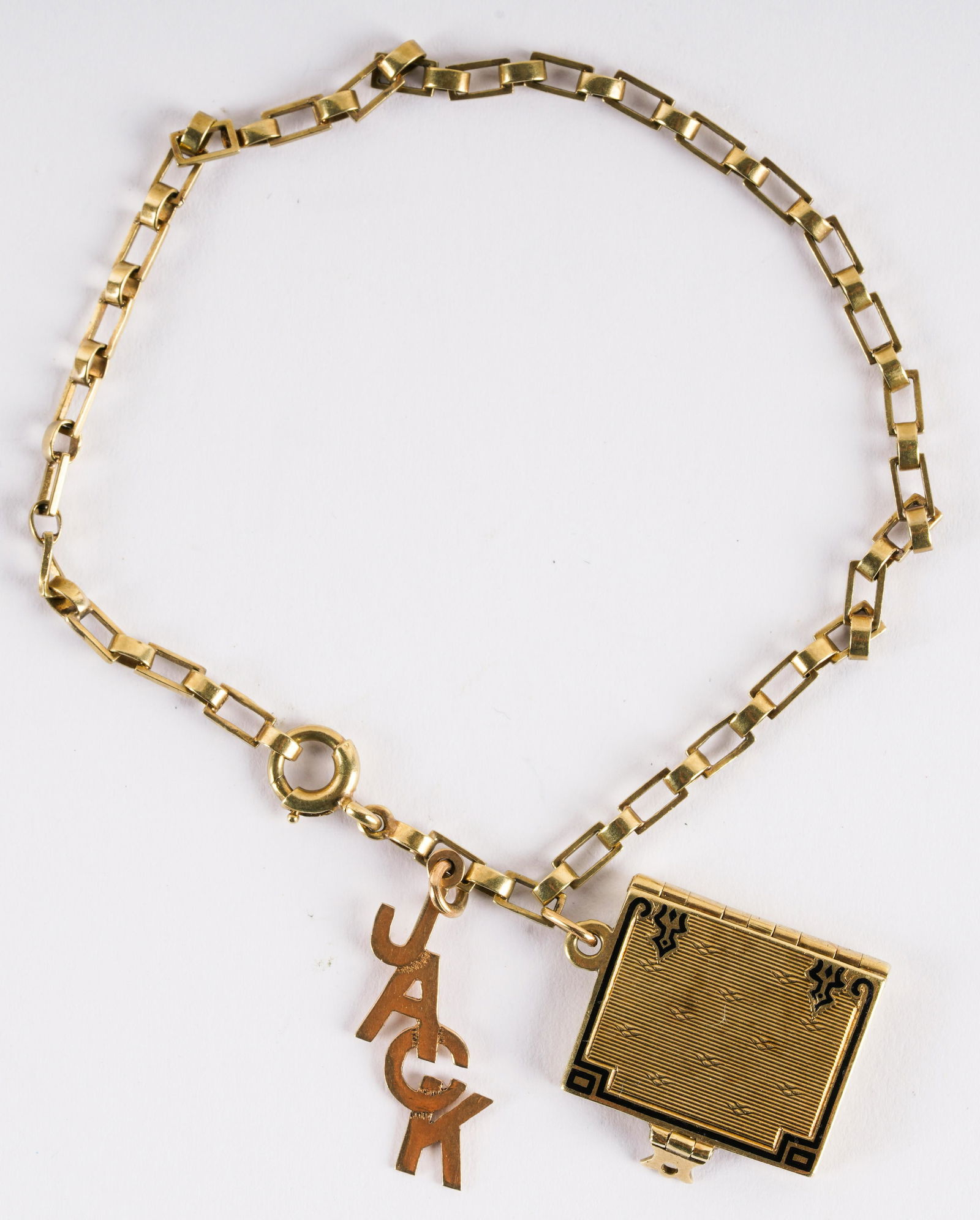 14 KARAT YELLOW GOLD CHARM BRACELET (1 of 8)