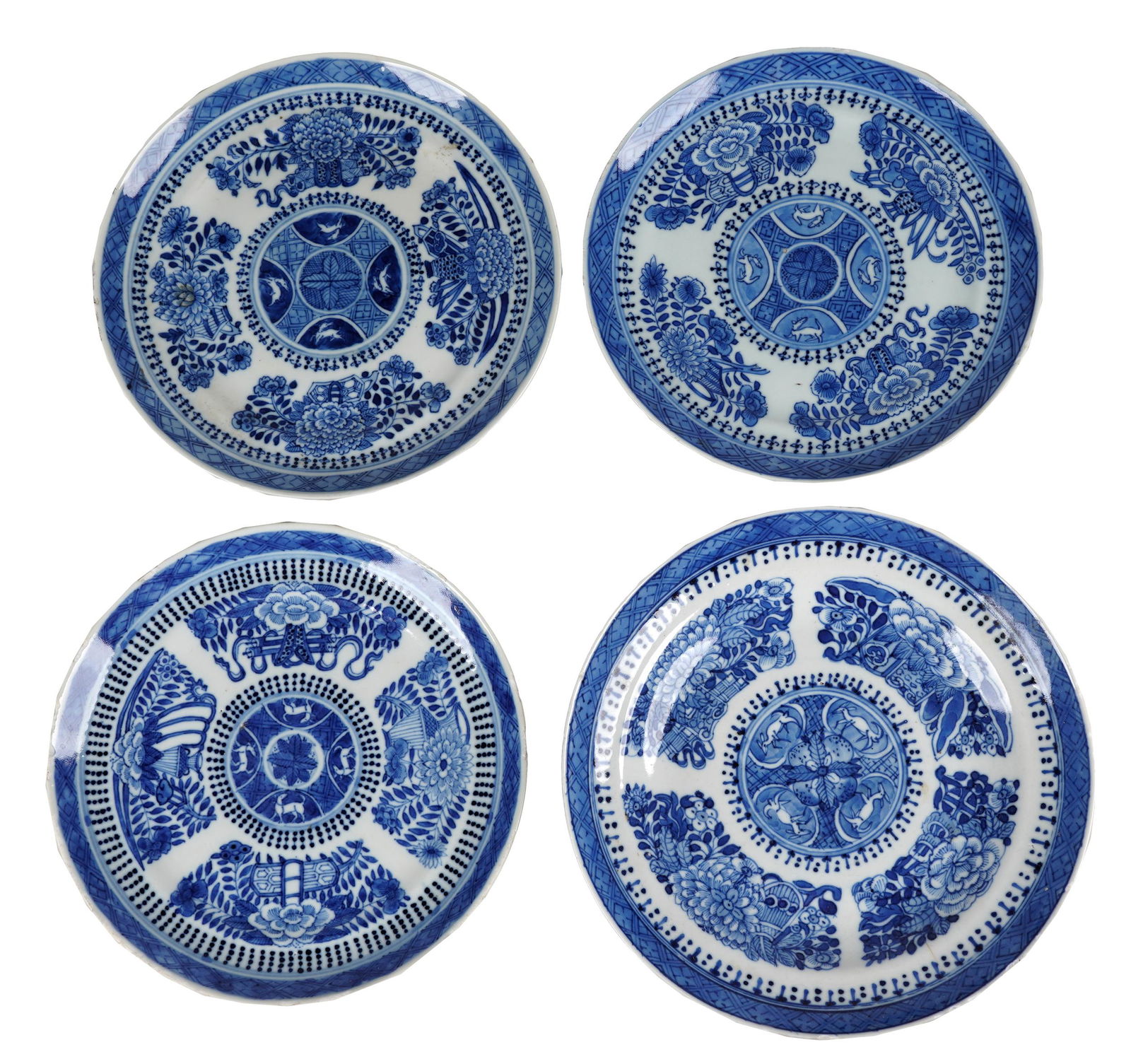 FOUR CHINESE BLUE & WHITE PORCELAIN DISHES (1 of 10)