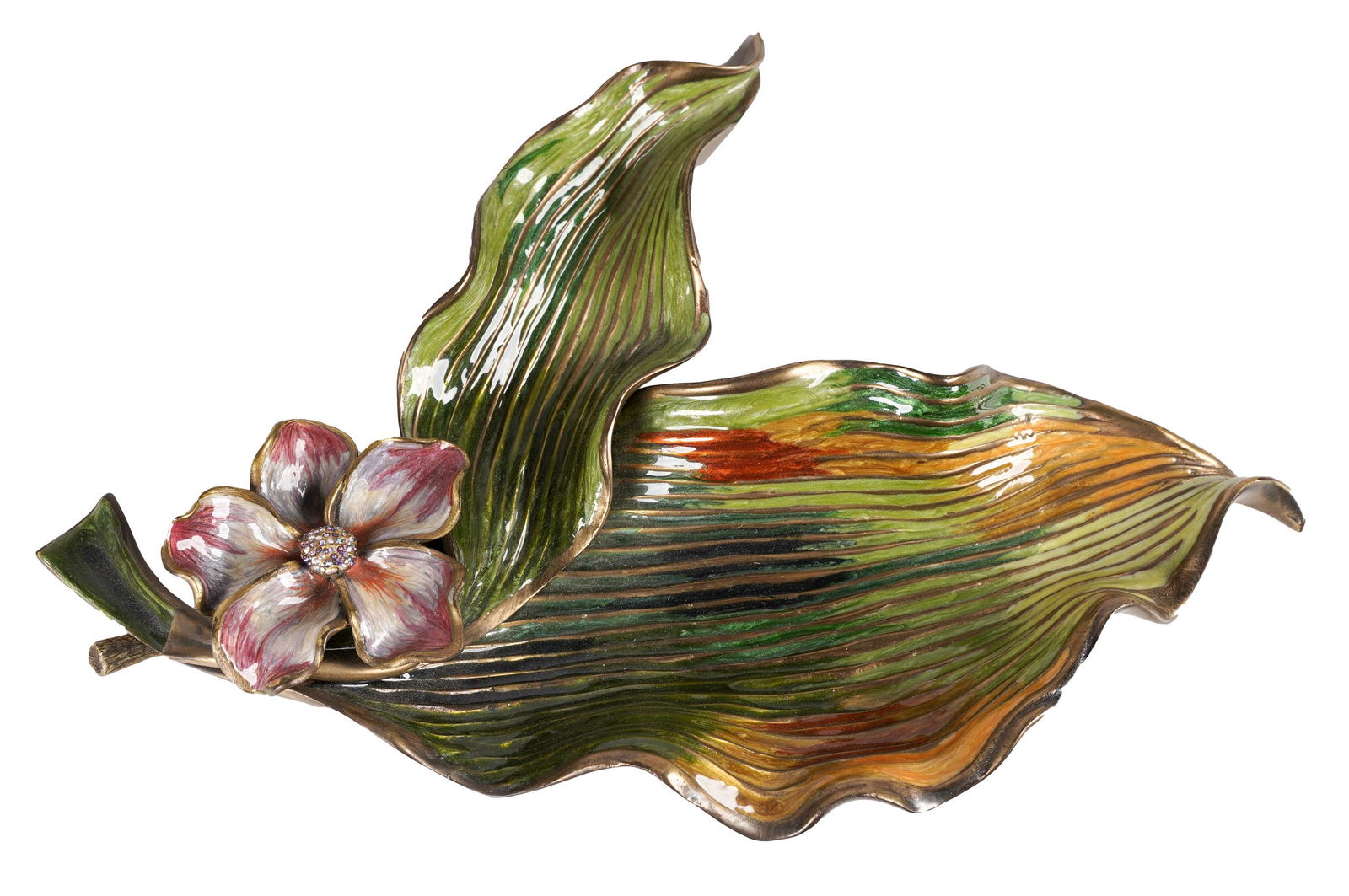 JAY STRONGWATER ENAMELED METAL DISH (1 of 8)