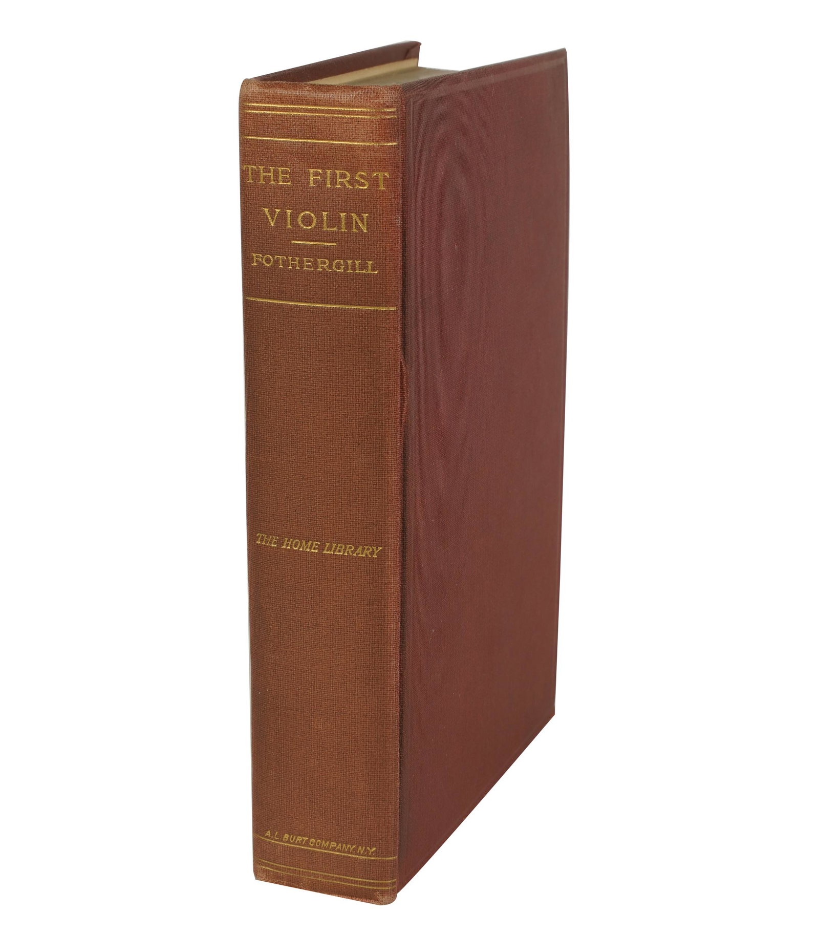 JACK BENNY'S COPY OF "THE FIRST VIOLIN": with taped newspaper clip to edge page; no frontispiece; Condition: staining from tape residue to first visible page, with newspaper/ magazine clippings inset and folded throughout; Provenance: The Es