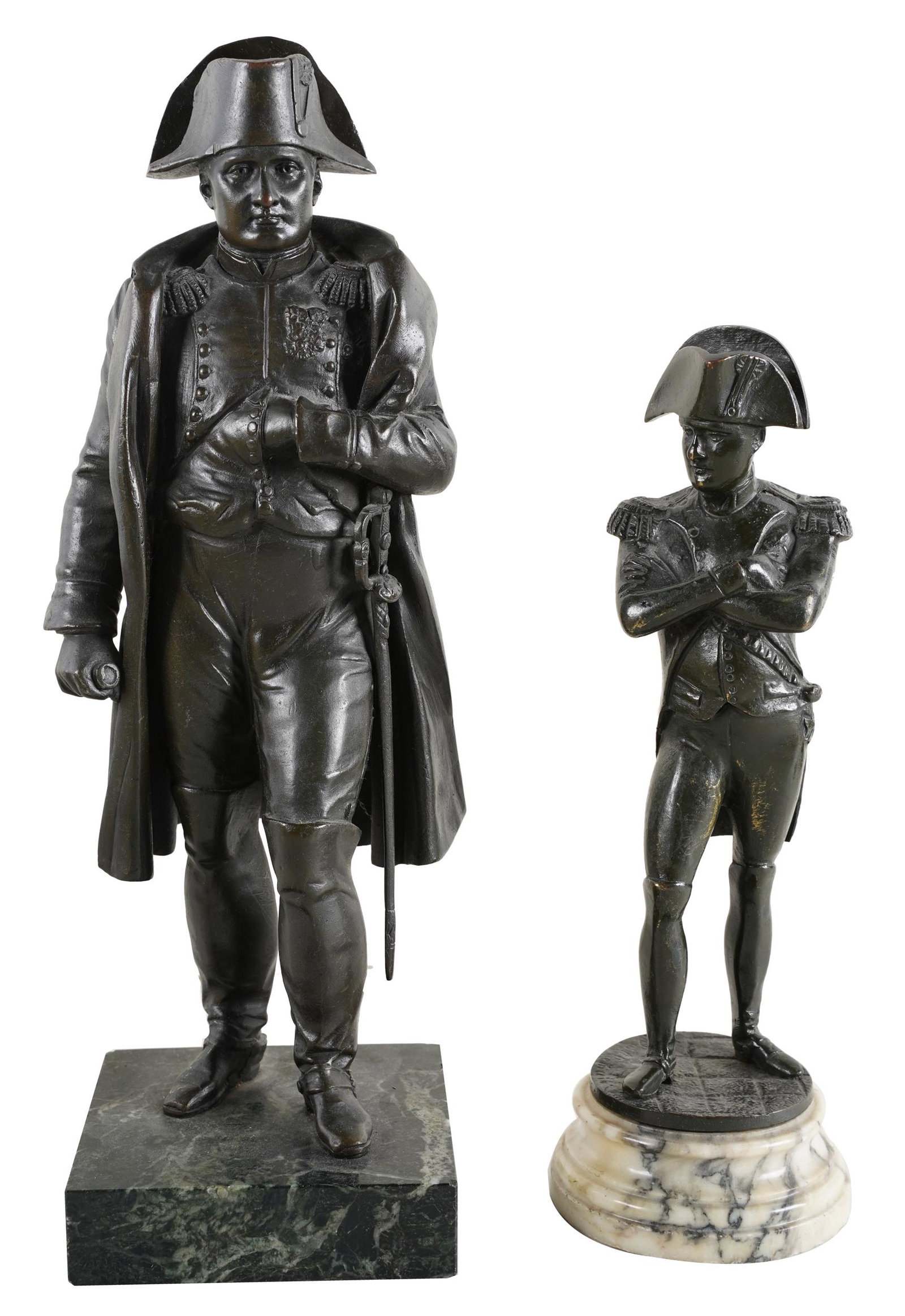 TWO BRONZE FIGURES OF NAPOLEON (1 of 9)