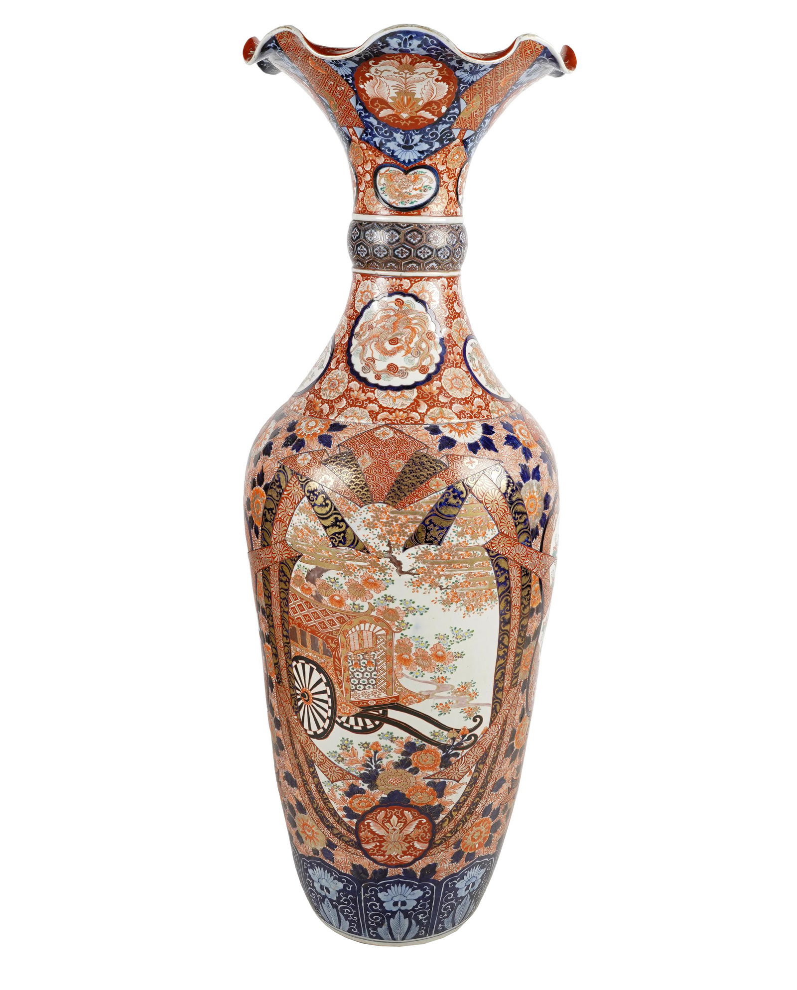 JAPANESE IMARI PORCELAIN VASE (1 of 8)