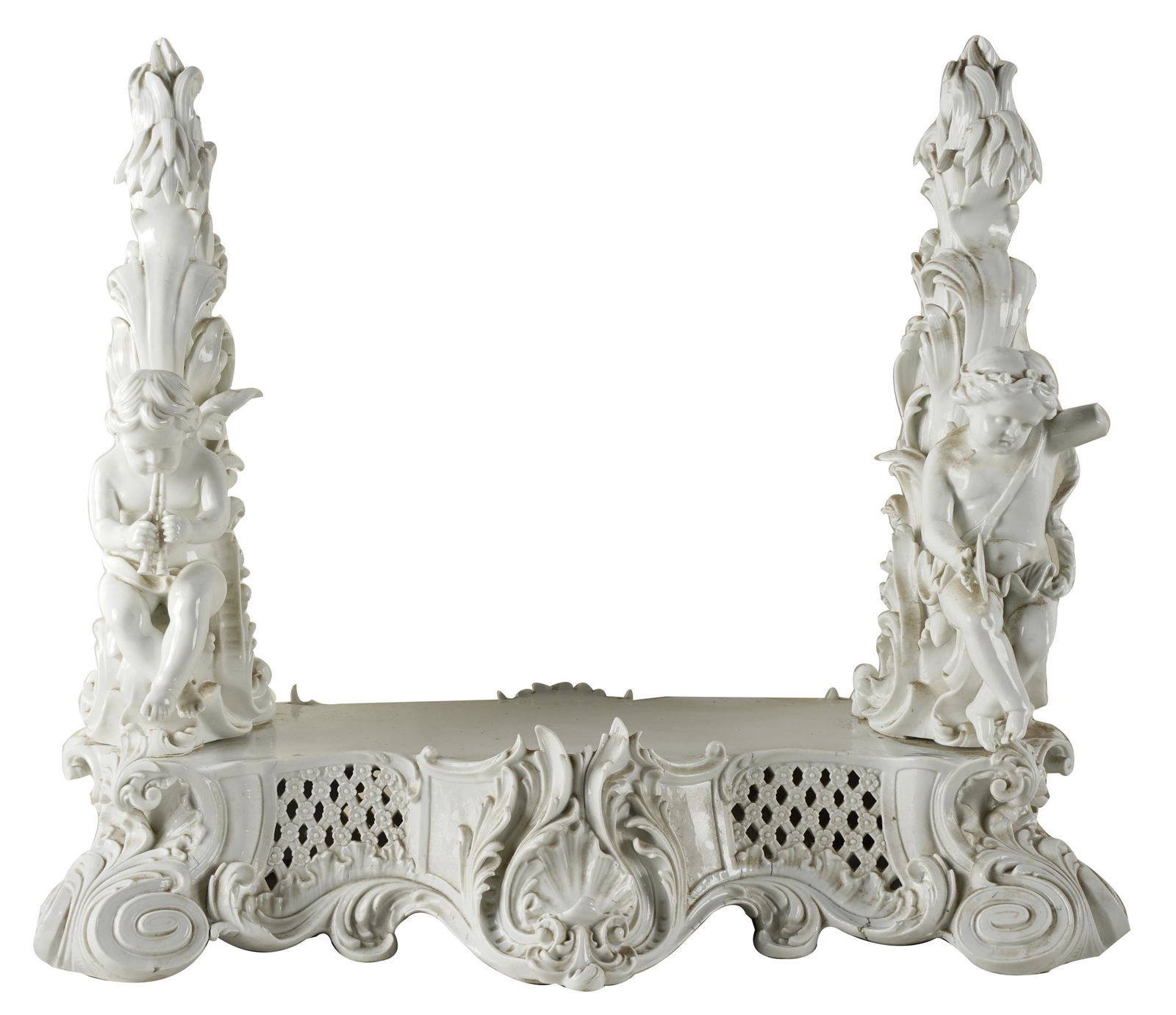 MEISSEN PORCELAIN FIGURAL TABLE MIRROR BASE (1 of 10)