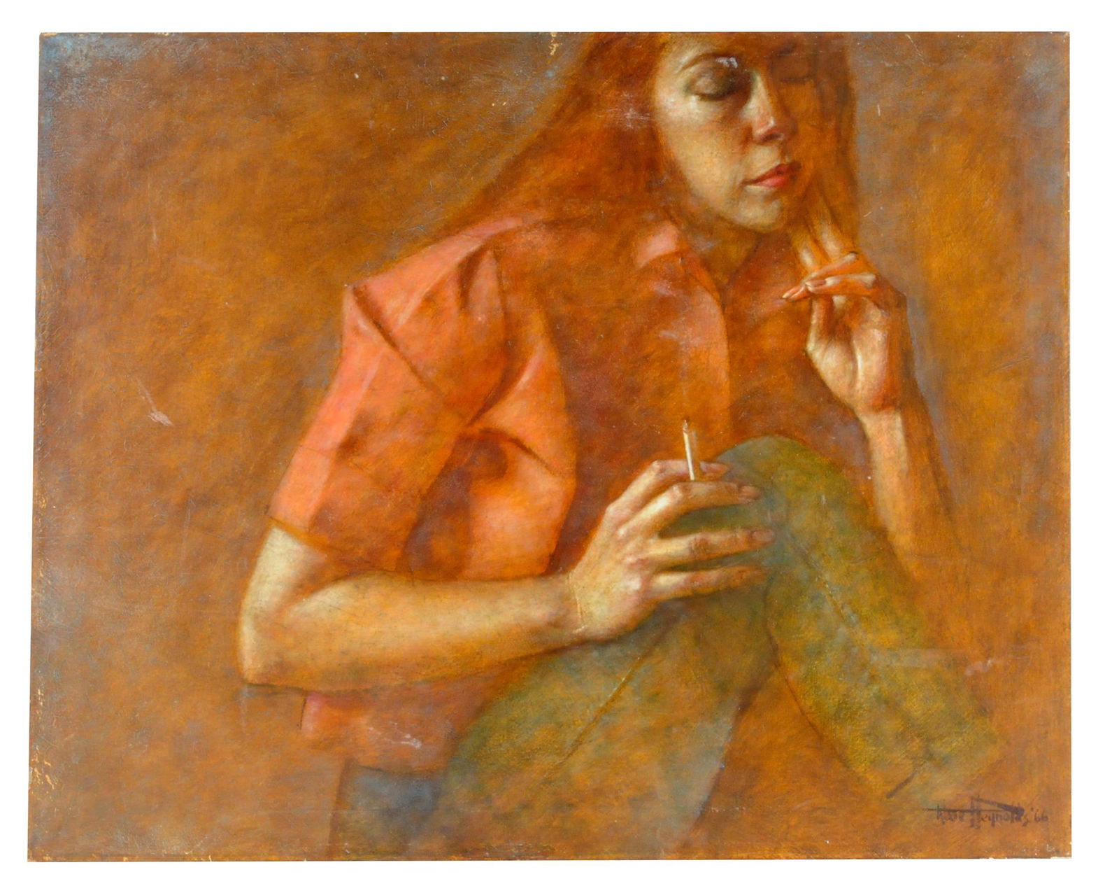 WADE REYNOLDS (1929 - 2011): WOMAN SMOKING (1 of 7)