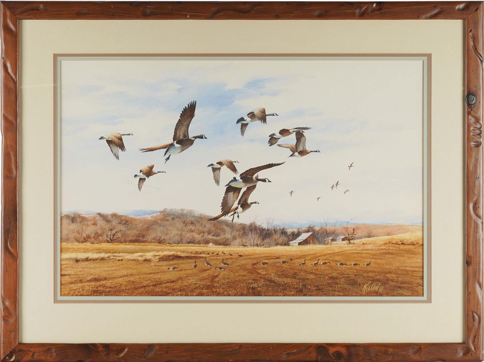 JAMES H. (JIM) KILLEN (B.1934):  CANADIAN GEESE IN (1 of 7)