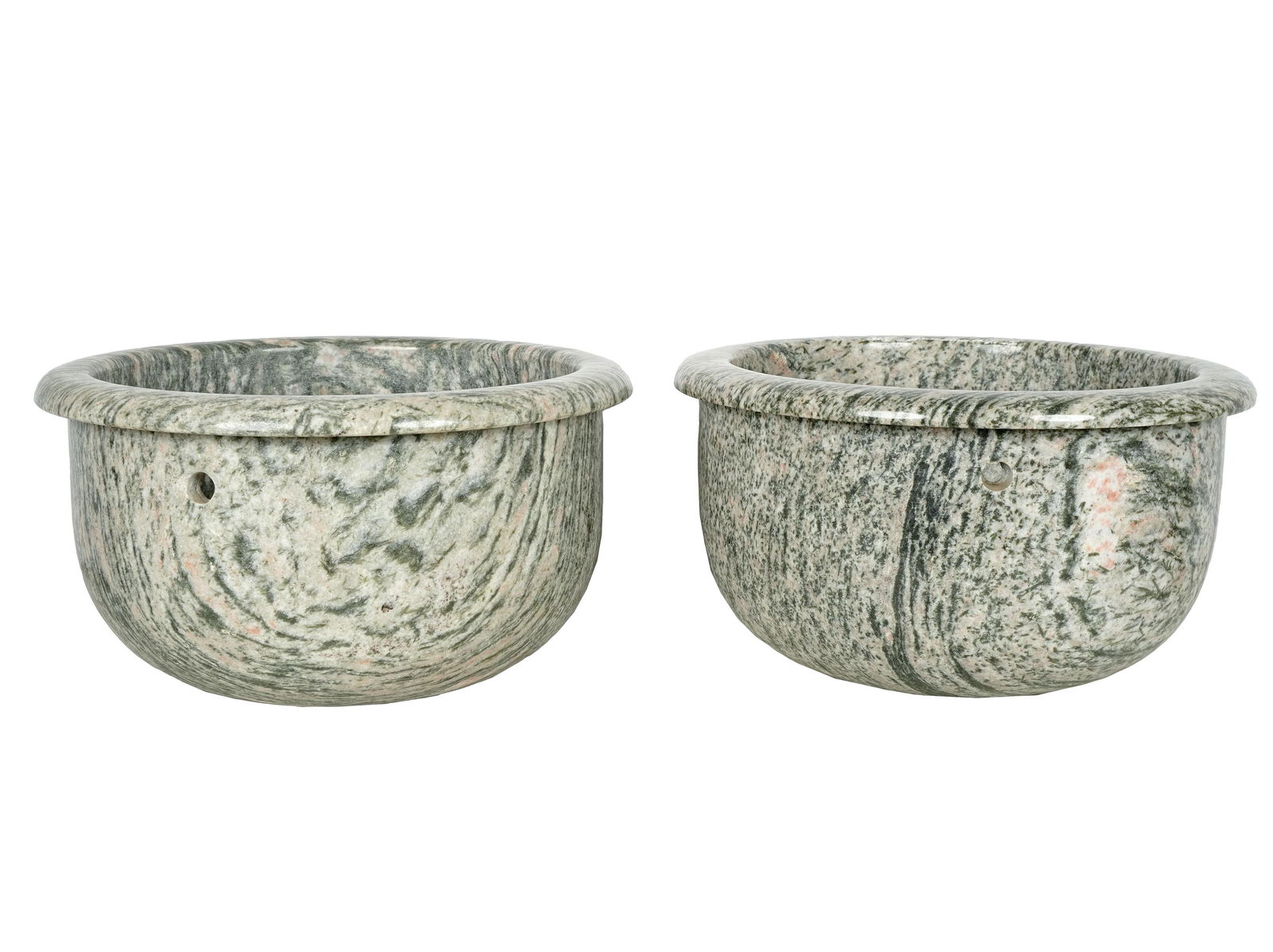 PAIR OF MARBLE PLANTERS (1 of 7)