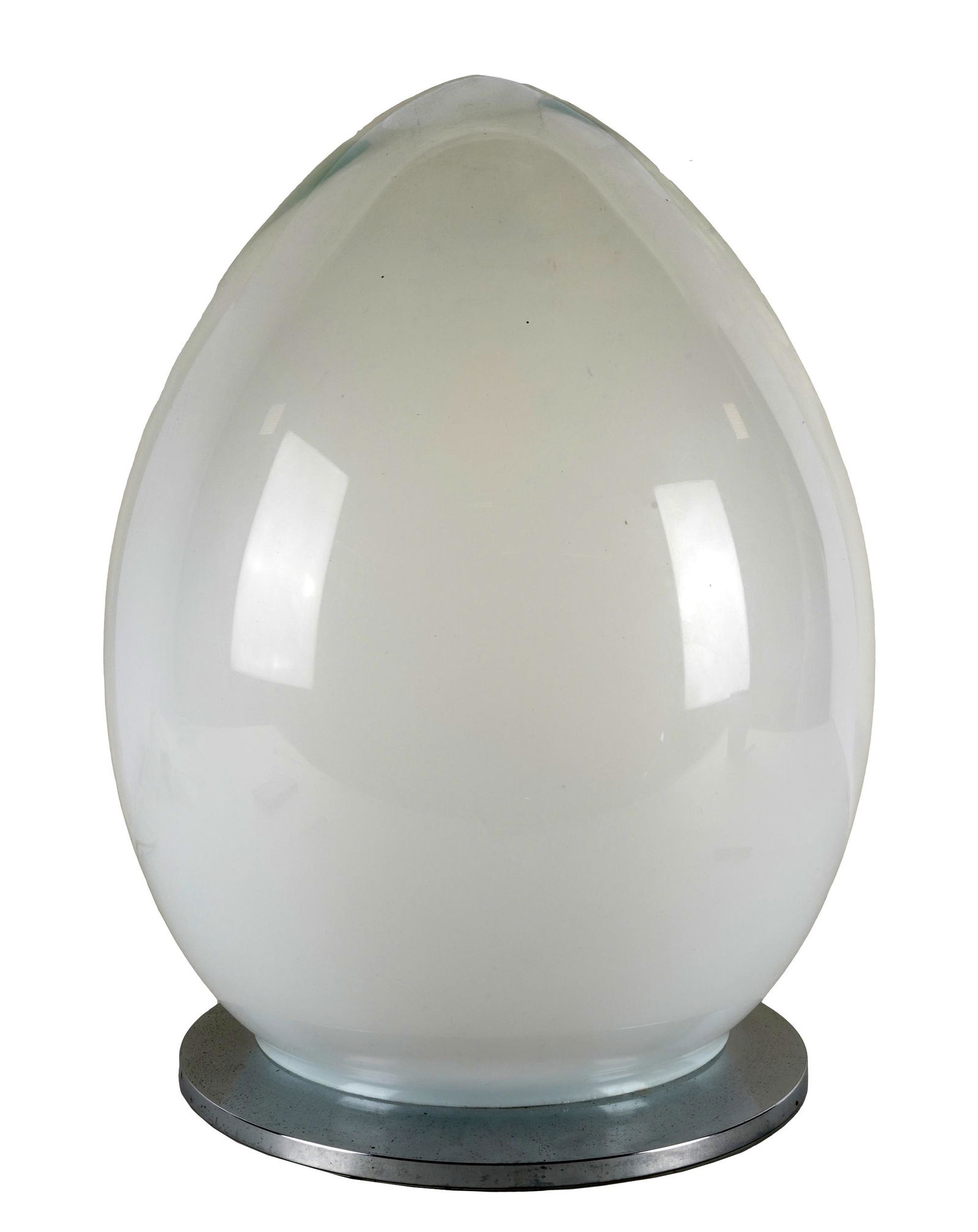 MID-CENTURY CHROME & GLASS TABLE LAMP (1 of 7)